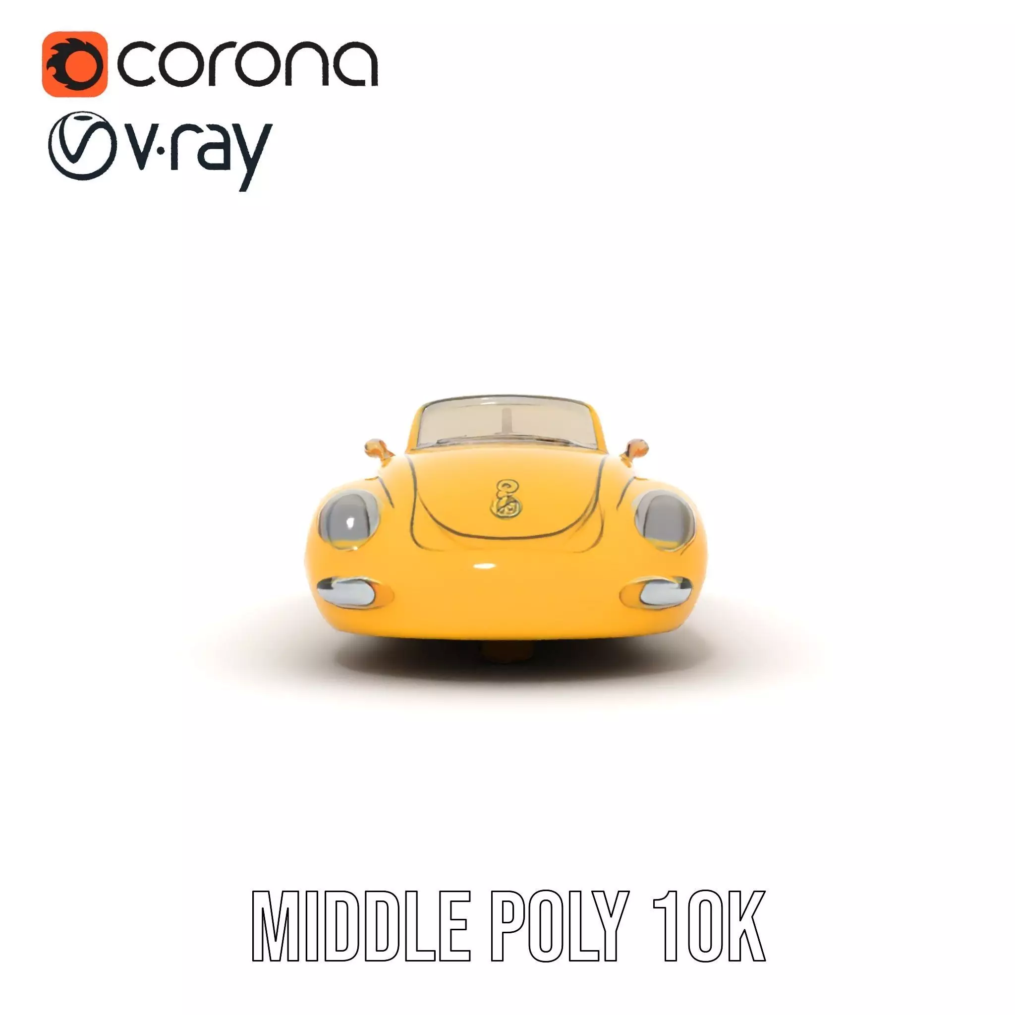 Sunny Retro Convertible model pack Low-poly 3D model_18