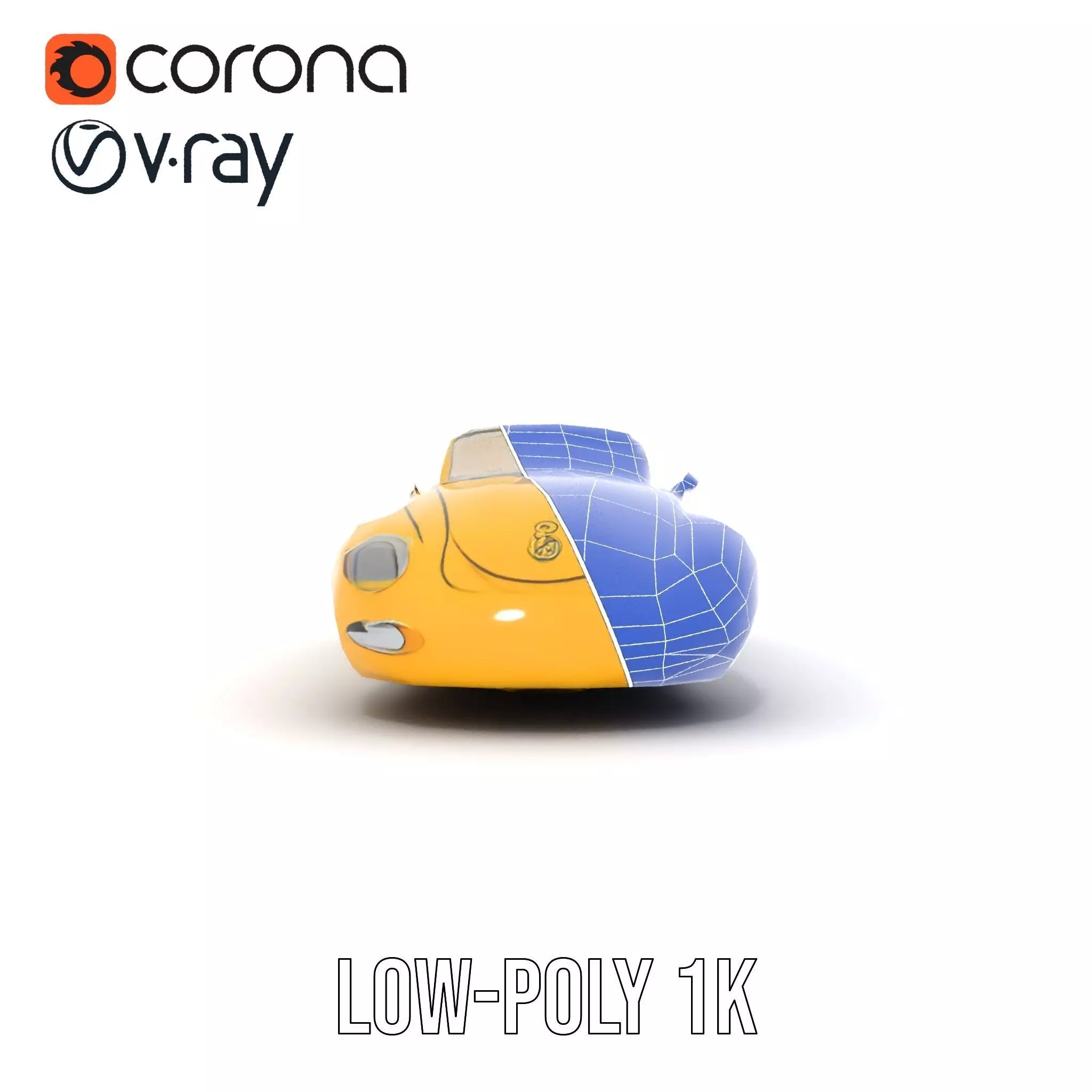 Sunny Retro Convertible model pack Low-poly 3D model_22