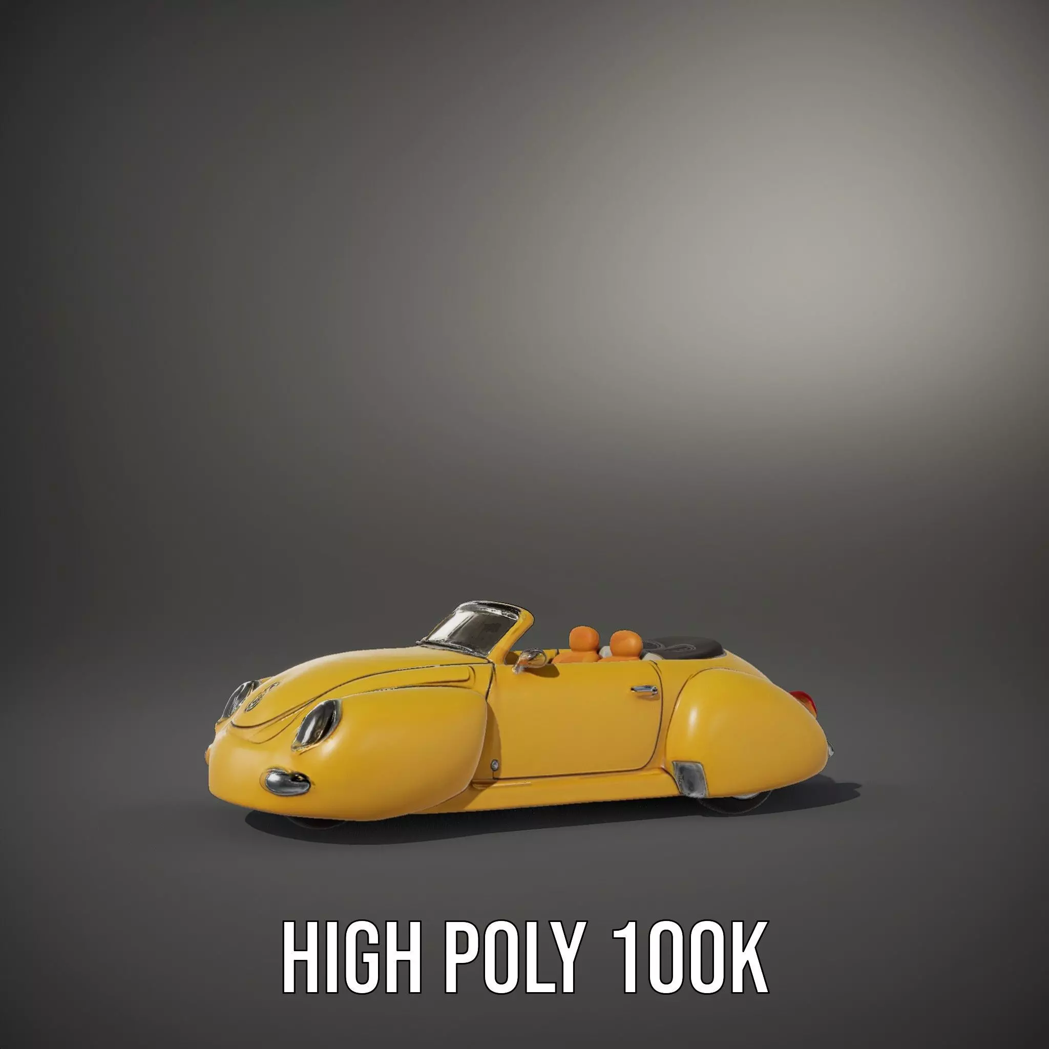 Sunny Retro Convertible model pack Low-poly 3D model_8