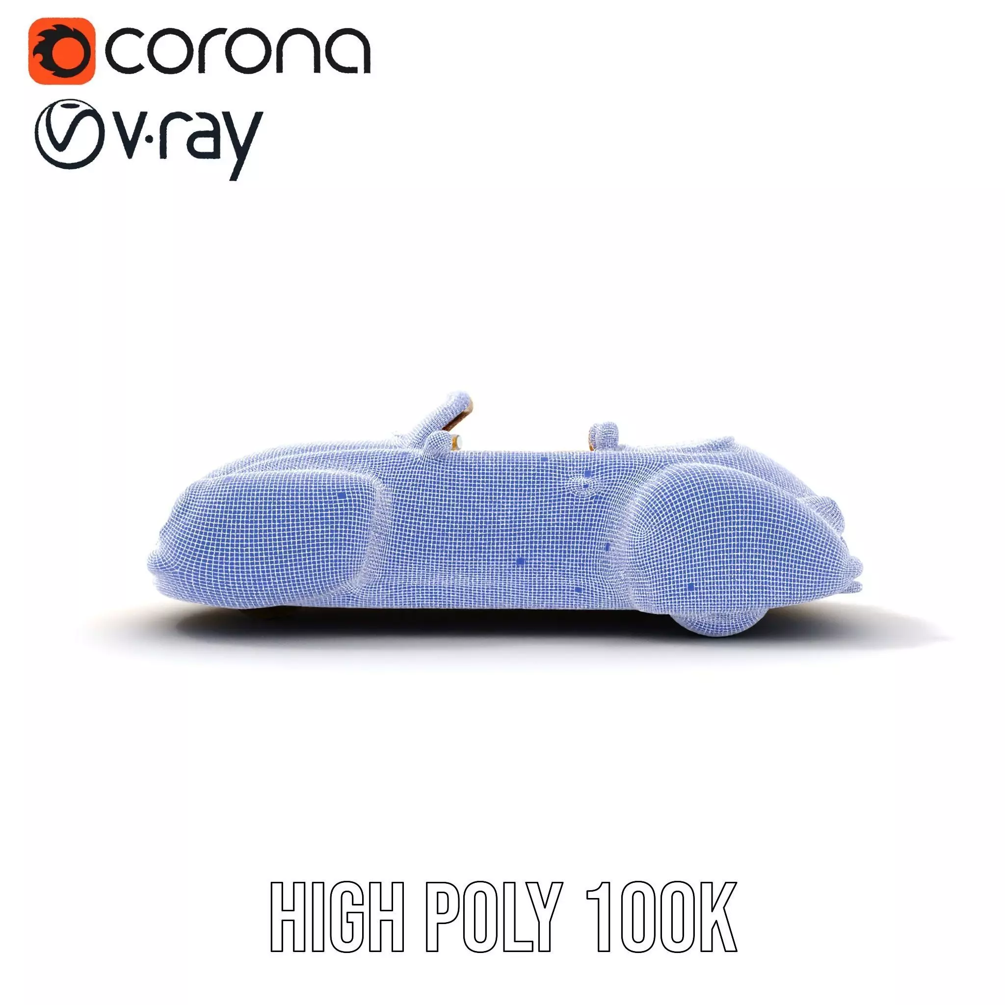 Sunny Retro Convertible model pack Low-poly 3D model_34