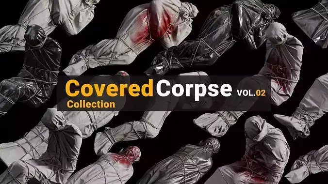 Covered Corpse Collection v02 Low-Poly