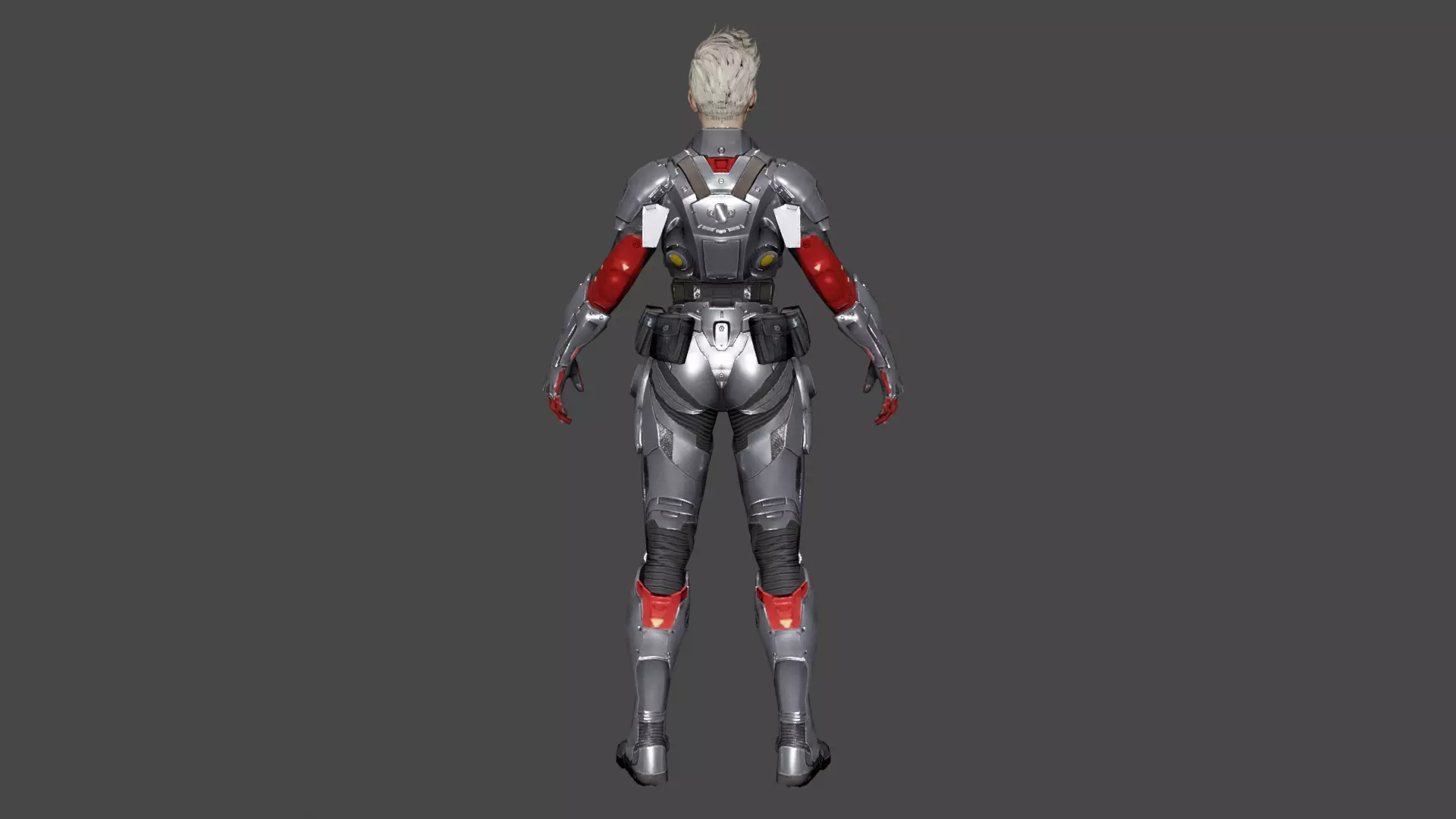 Secret Wars Captain Marvel Low-poly 3D model_4