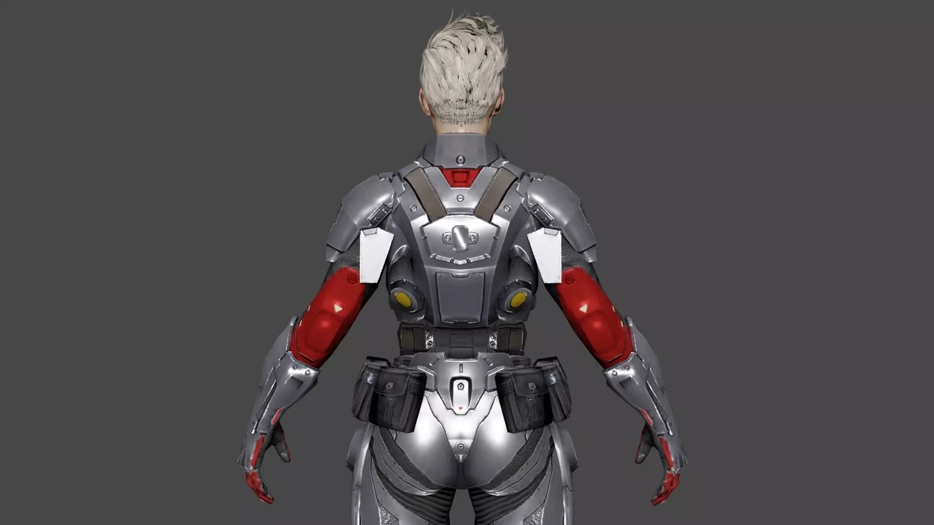 Secret Wars Captain Marvel Low-poly 3D model_5