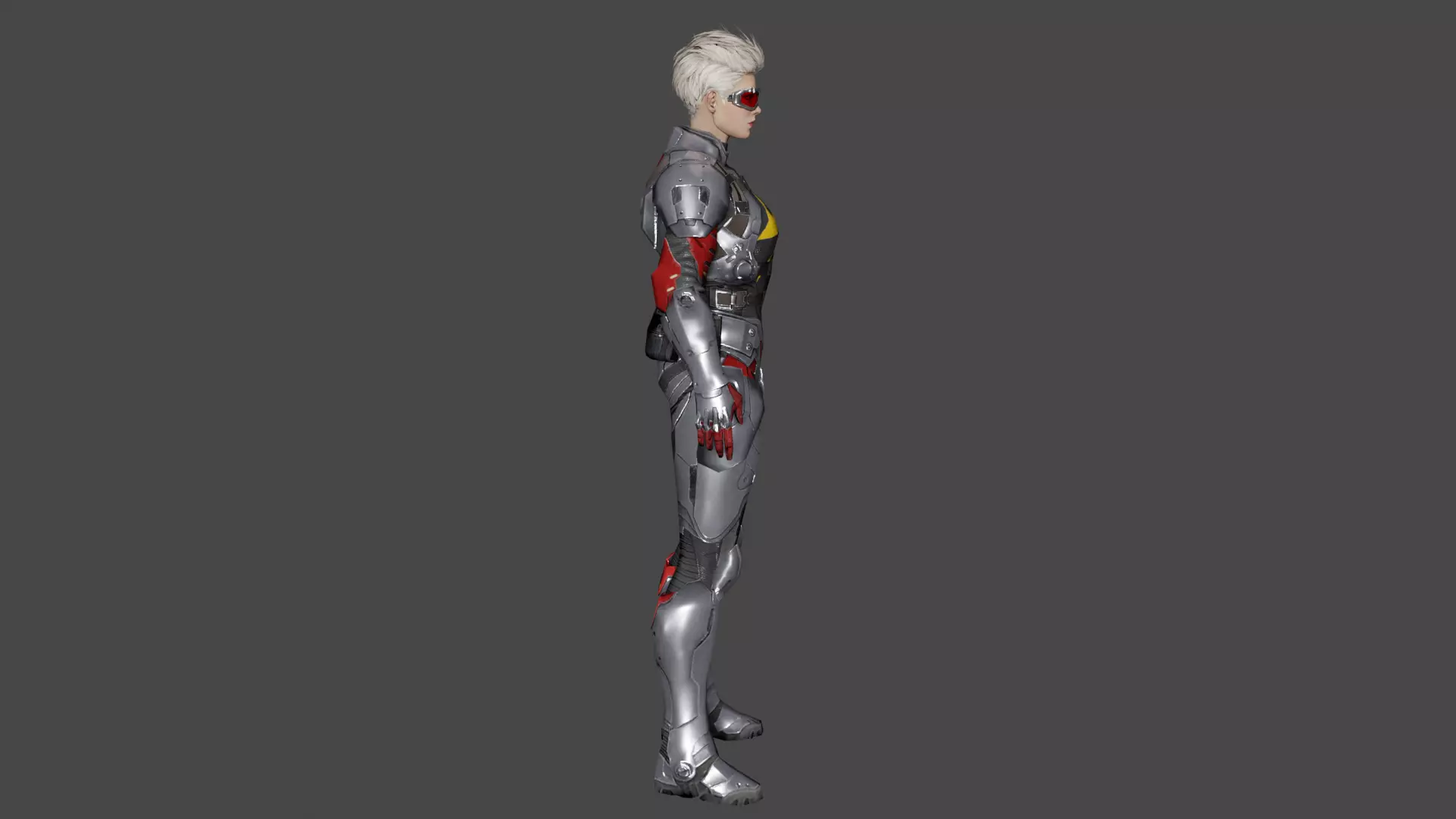 Secret Wars Captain Marvel Low-poly 3D model_2