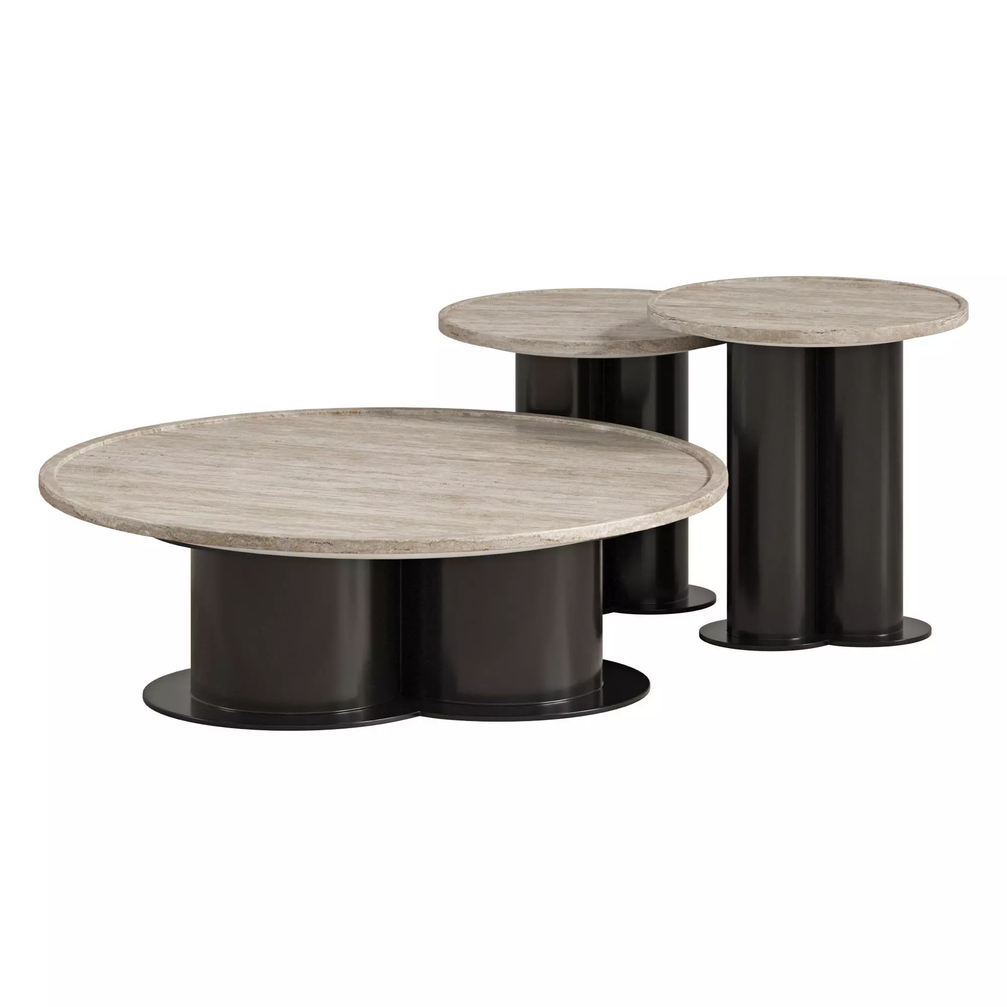 Trio Coffee Table 3D model_1