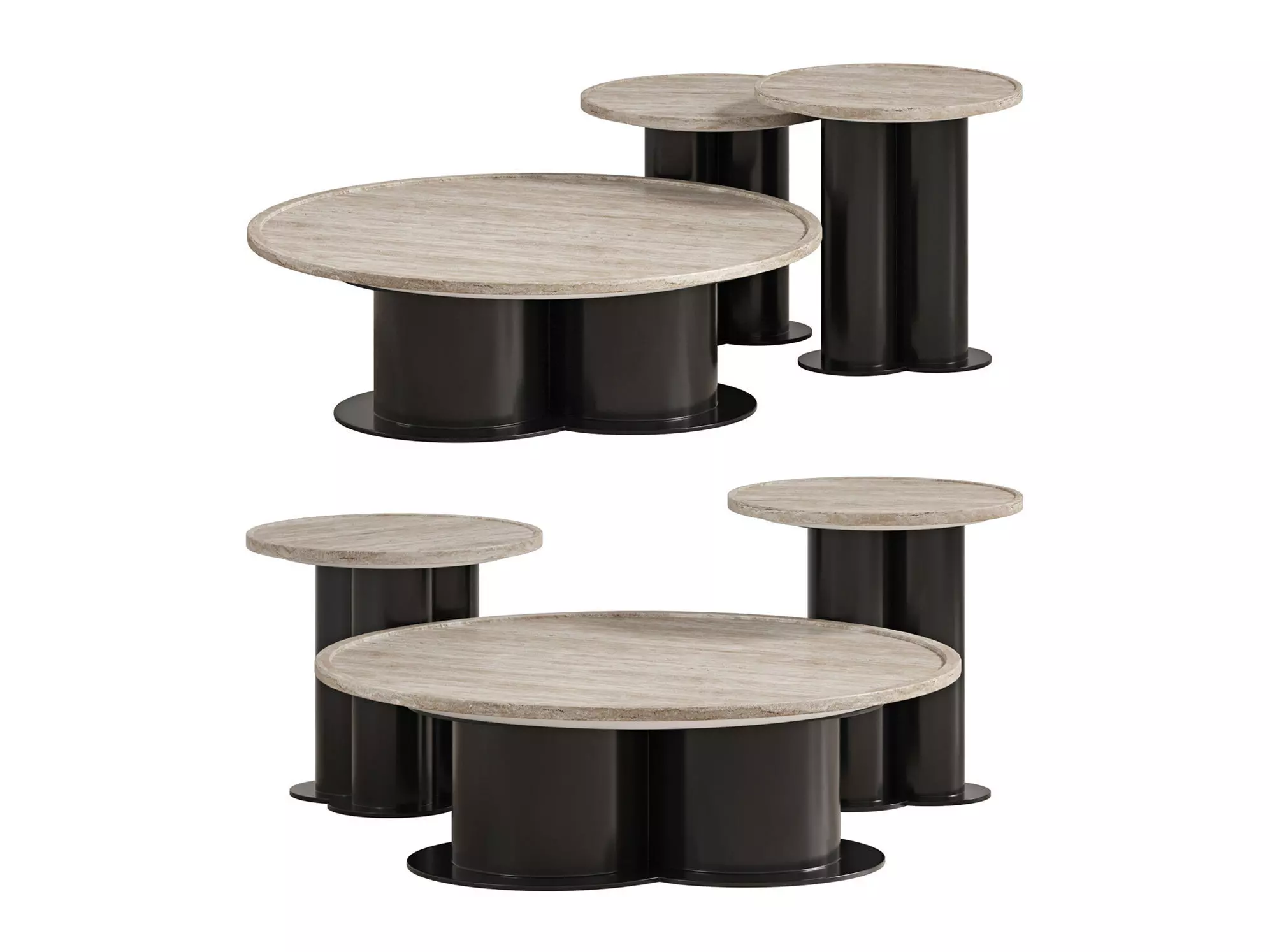 Trio Coffee Table 3D model_0