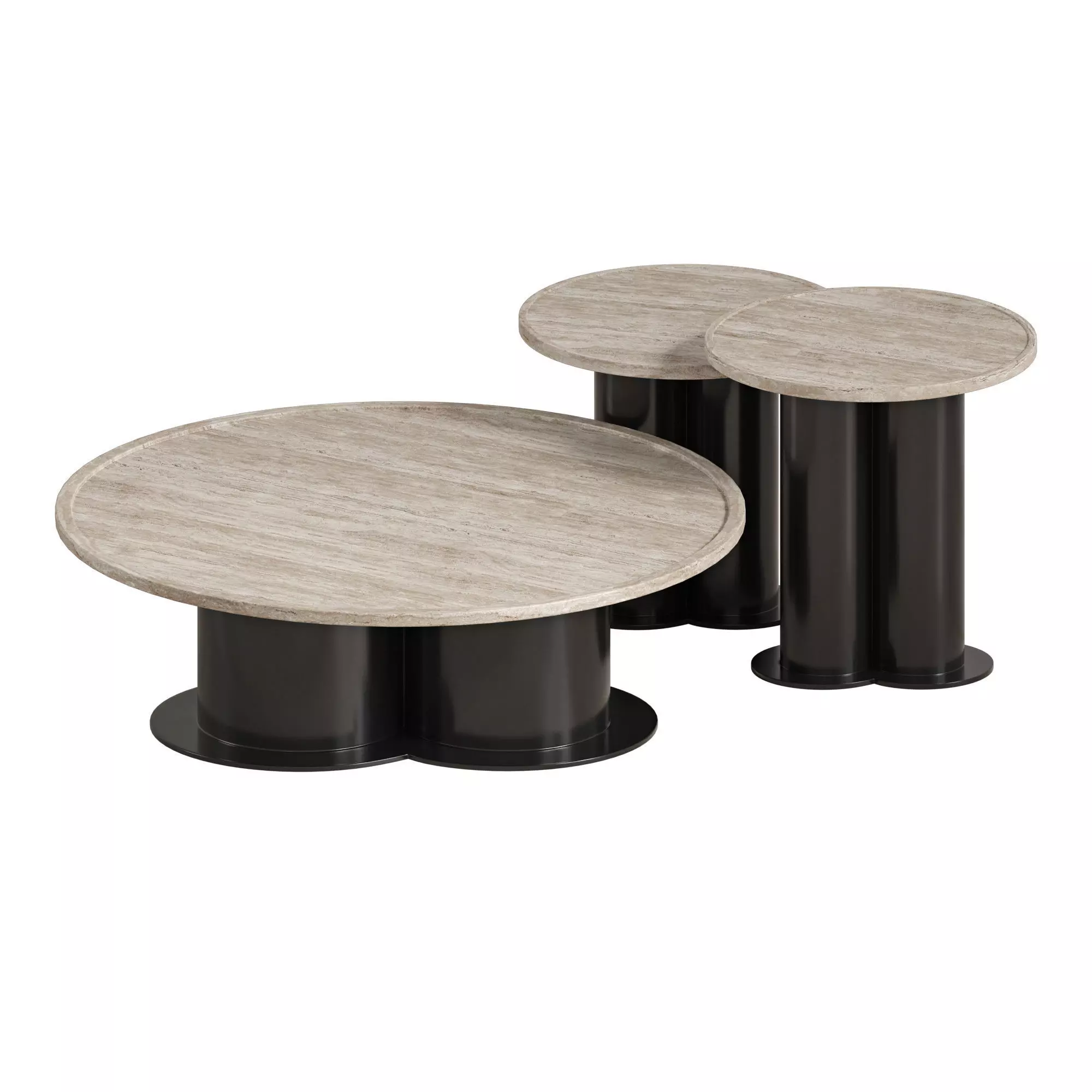Trio Coffee Table 3D model_3