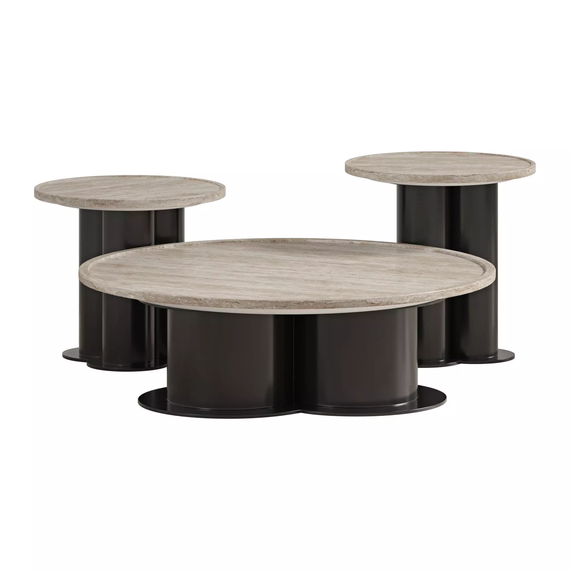 Trio Coffee Table 3D model_7
