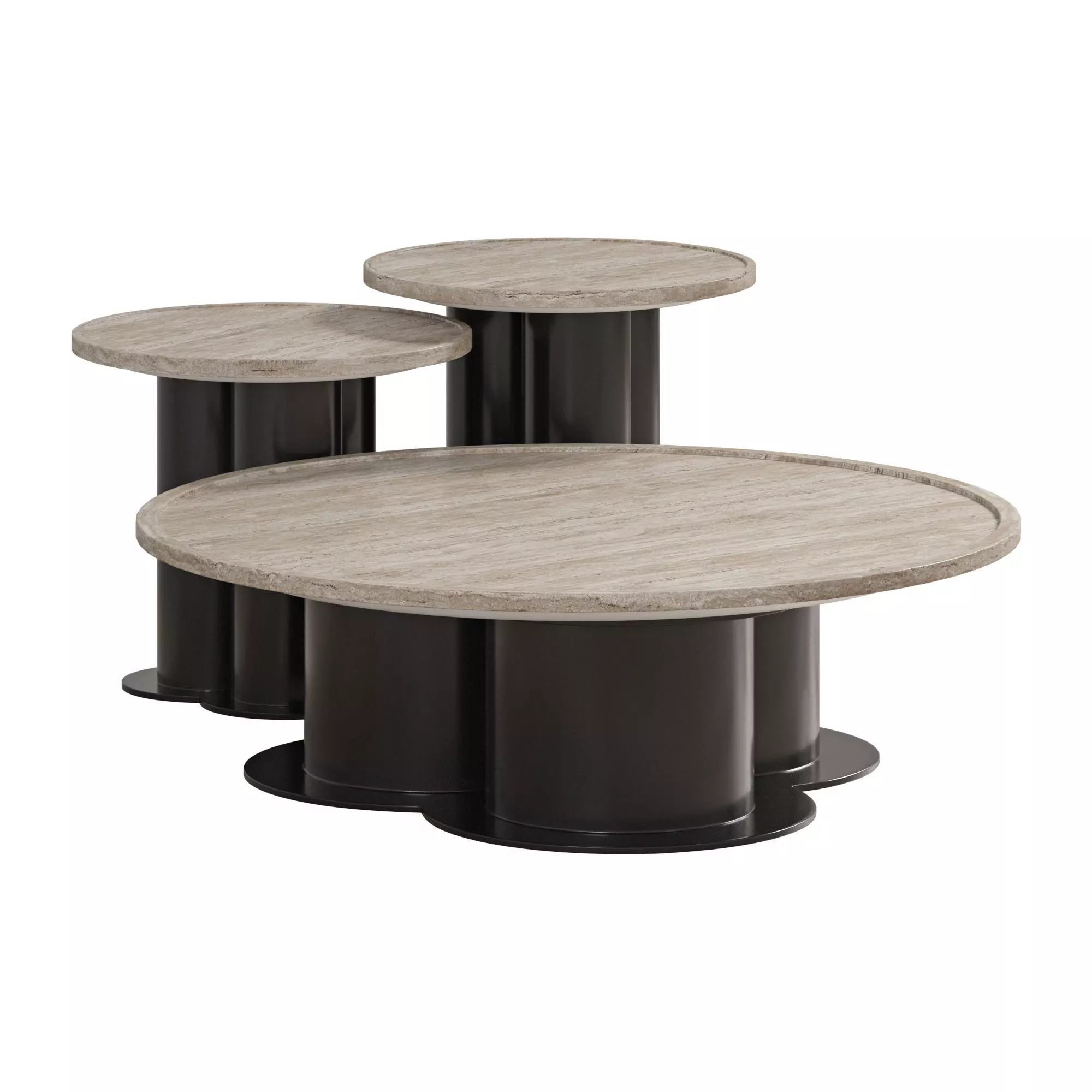Trio Coffee Table 3D model_5