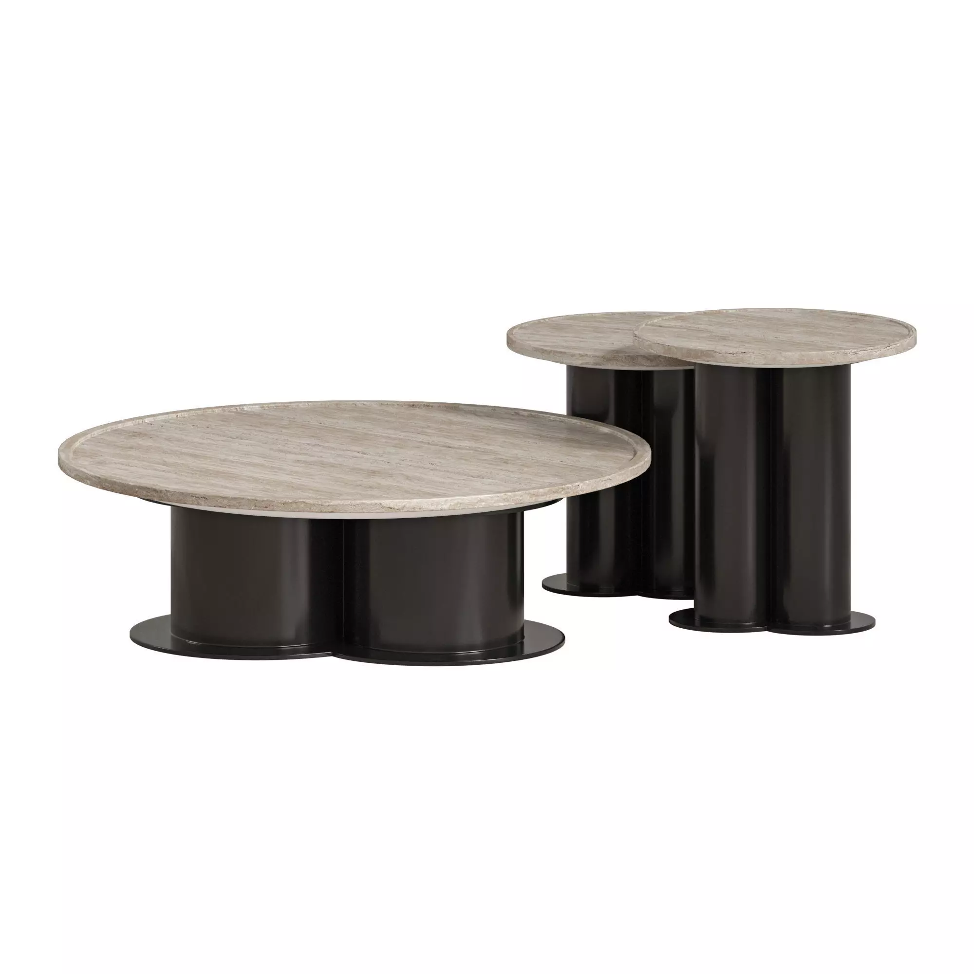 Trio Coffee Table 3D model_2