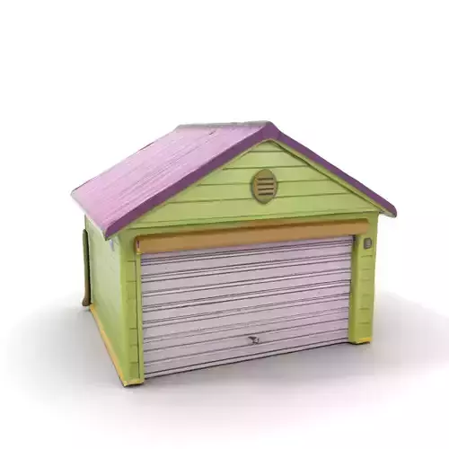 Colorful Garage model pack Low-poly 3D model