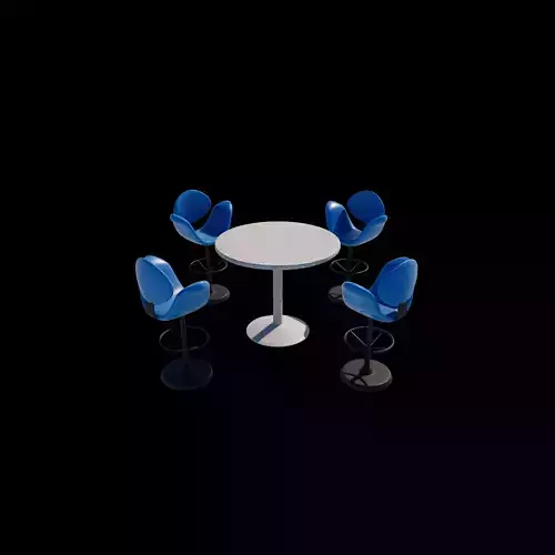tulip armchair and table