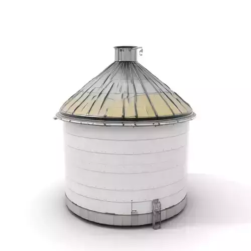 White Steel Silo model pack