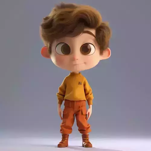 Lively Stylized Cartoon Child