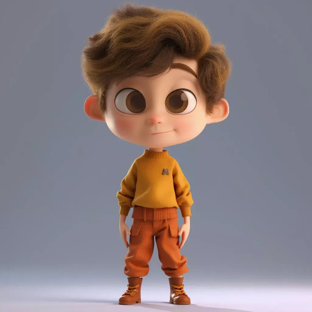 Lively Stylized Cartoon Child 3D model