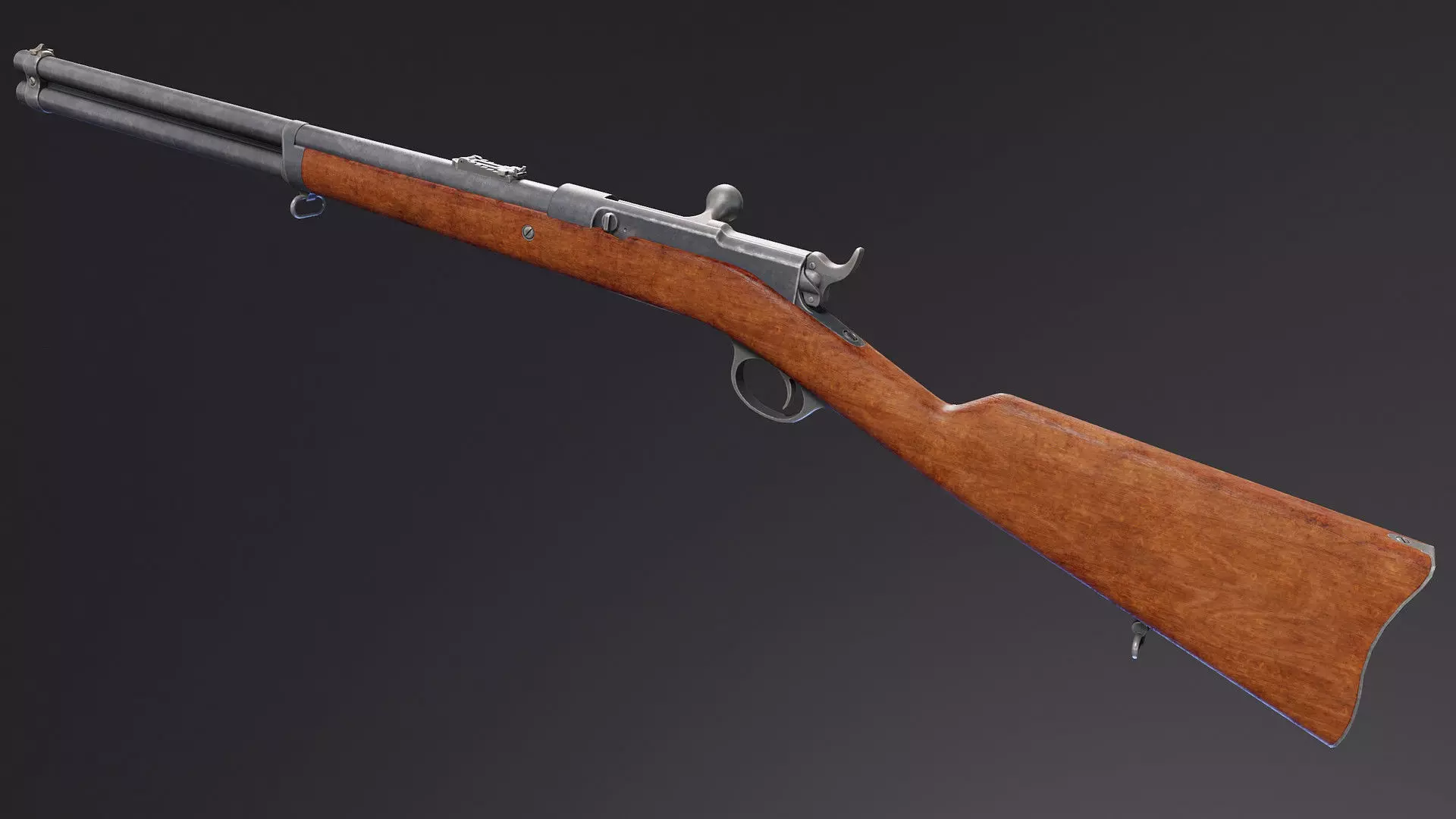 Remington Keene 1878 Carbine Low-poly 3D model_0