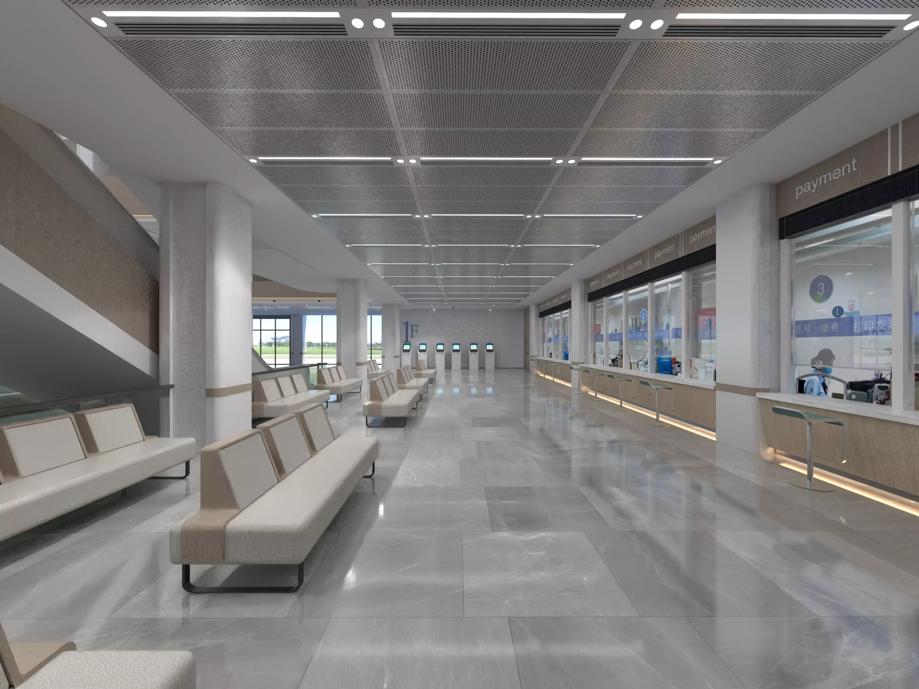 Hospital atrium 02 3D model_7