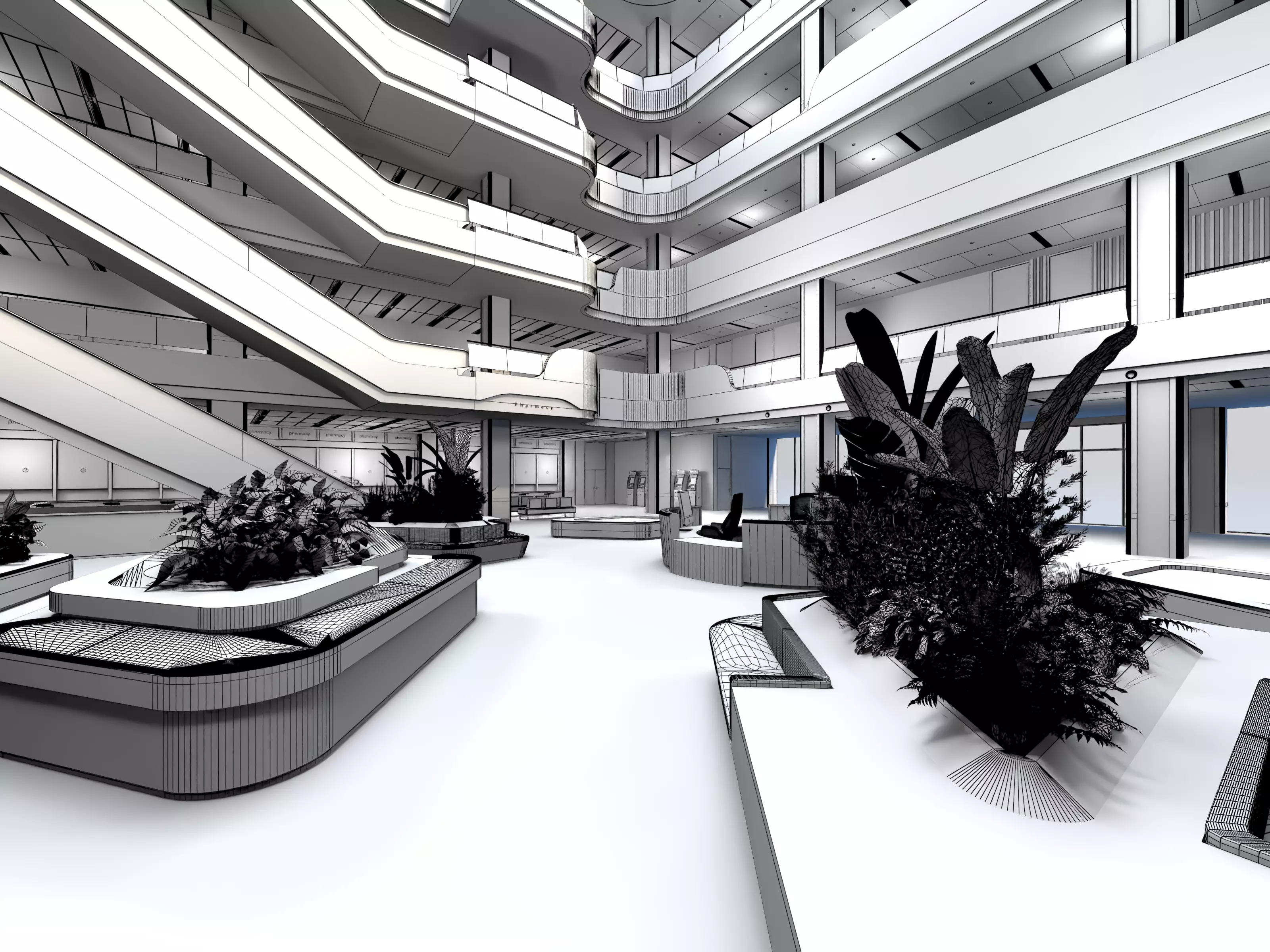 Hospital atrium 02 3D model_13