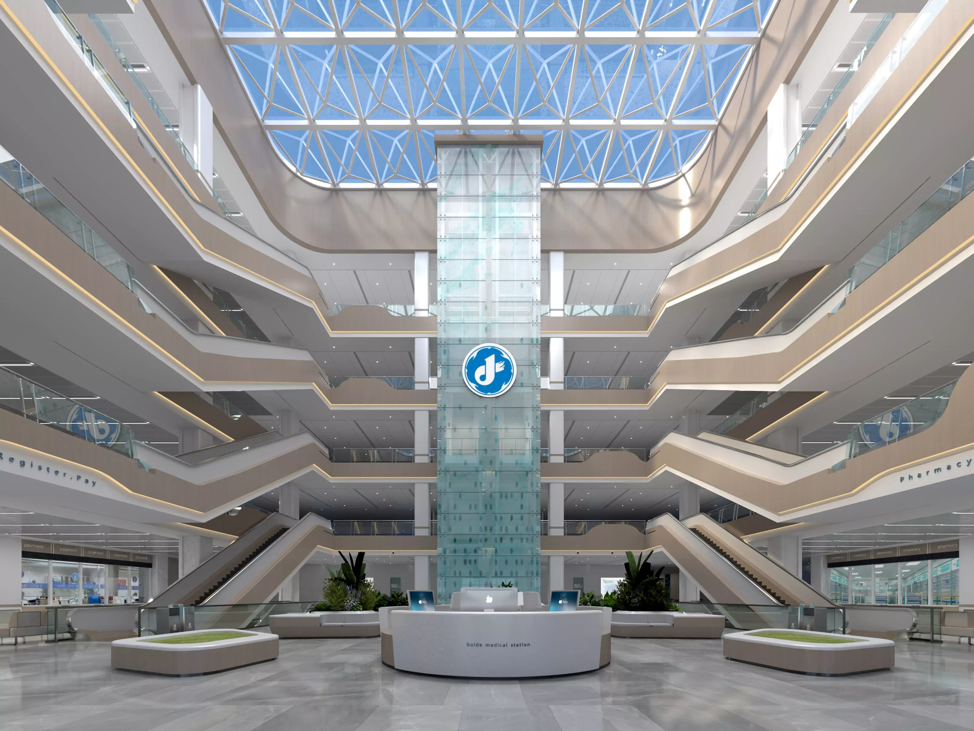 Hospital atrium 02 3D model_0