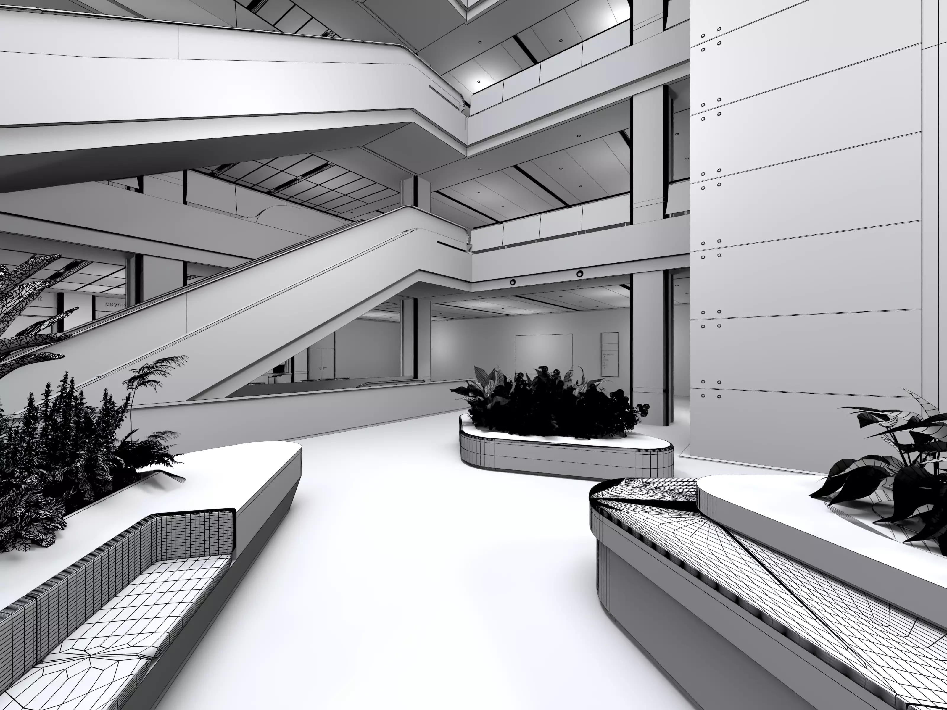 Hospital atrium 02 3D model_12