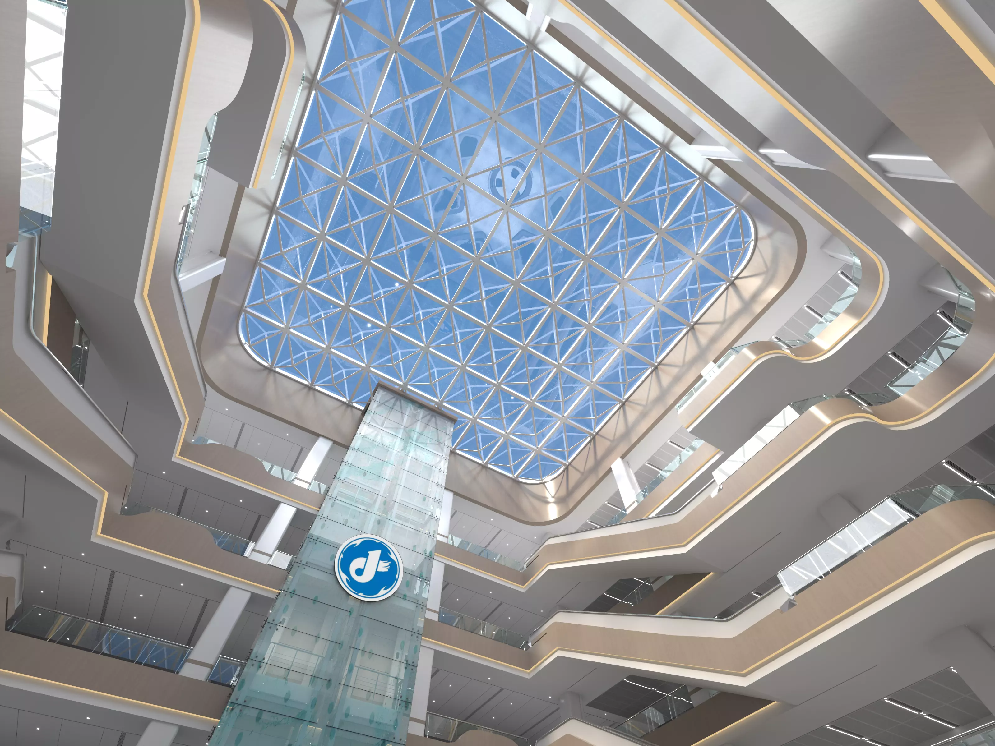 Hospital atrium 02 3D model_2