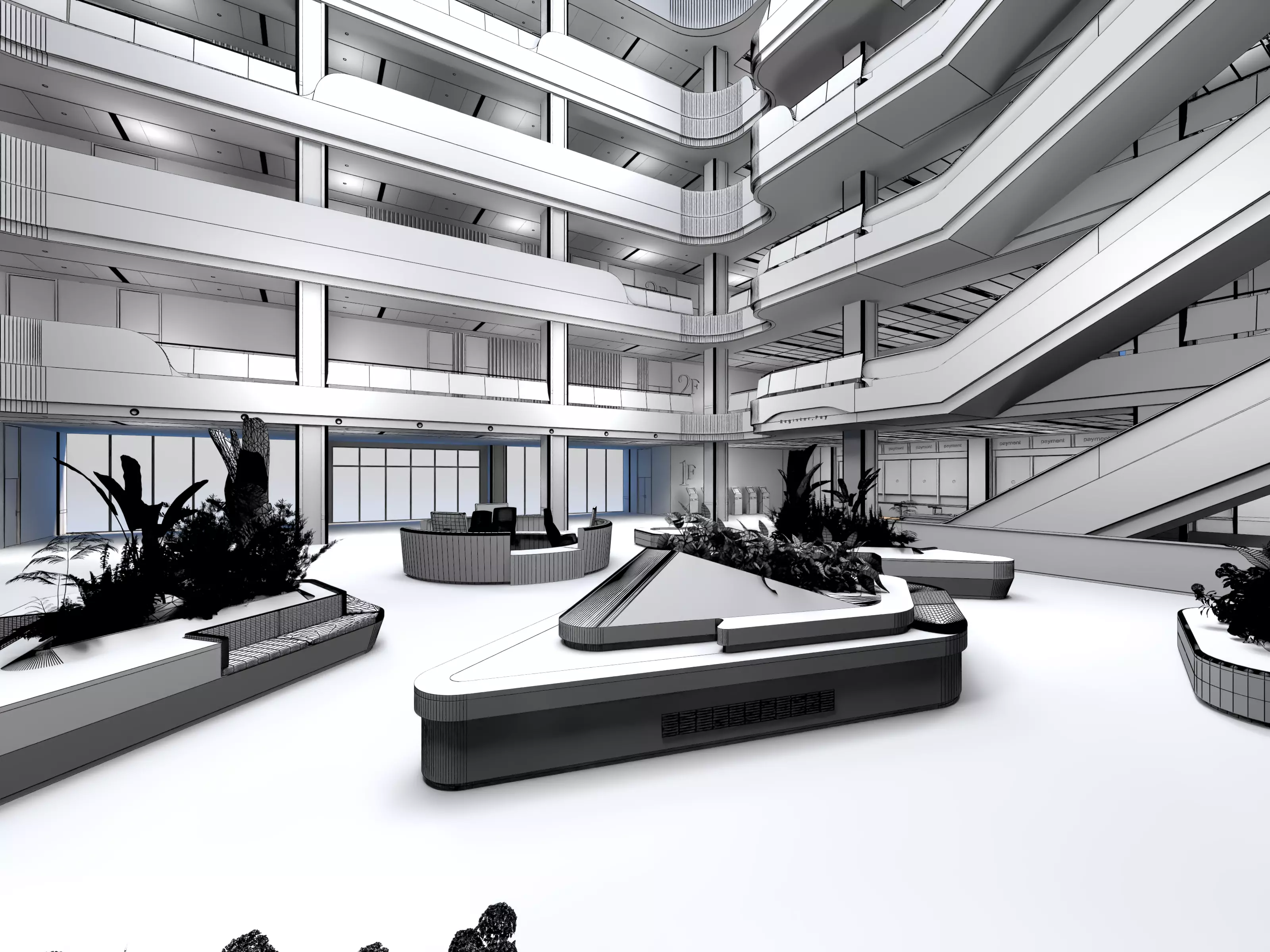 Hospital atrium 02 3D model_14