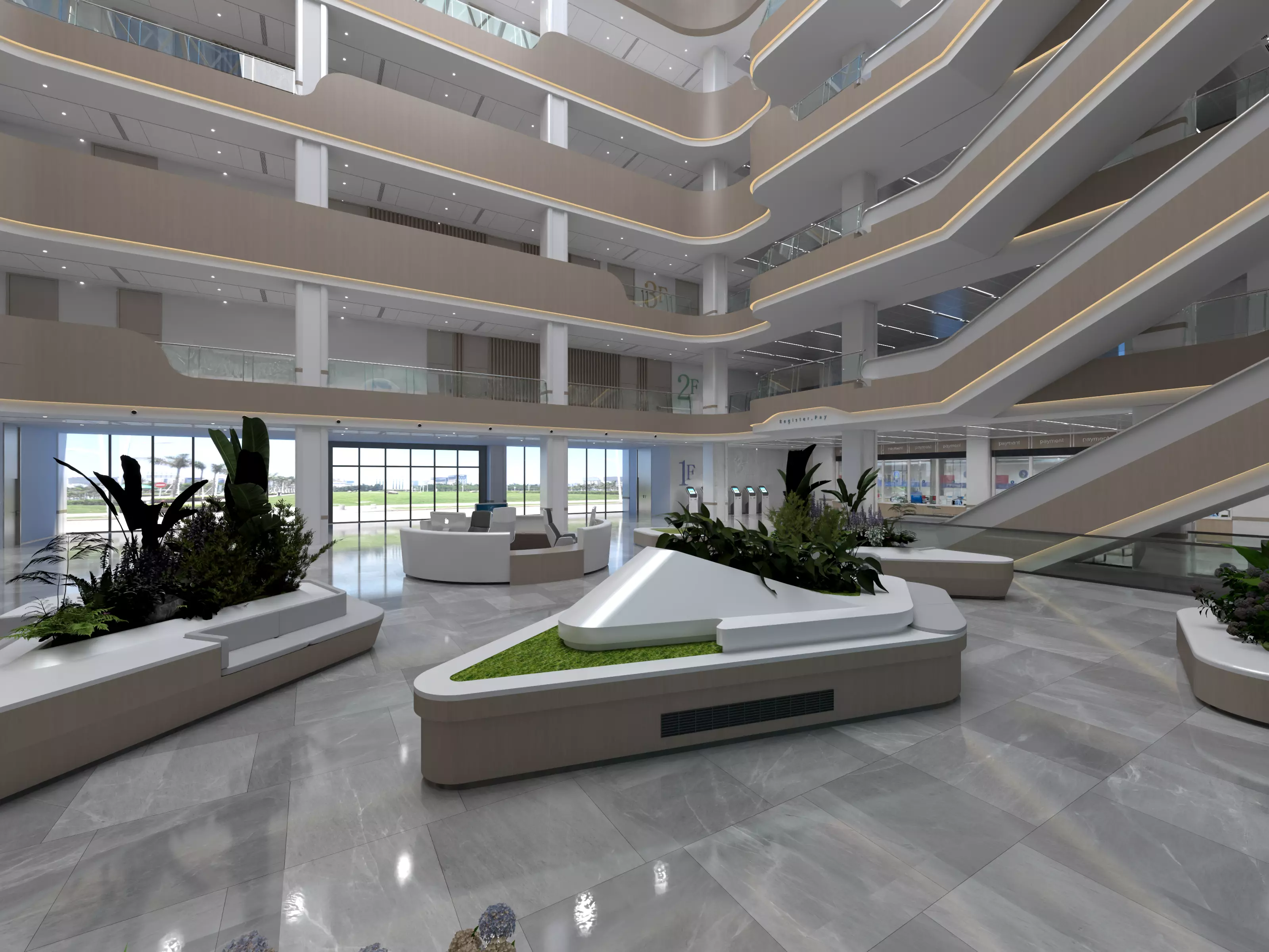 Hospital atrium 02 3D model_6