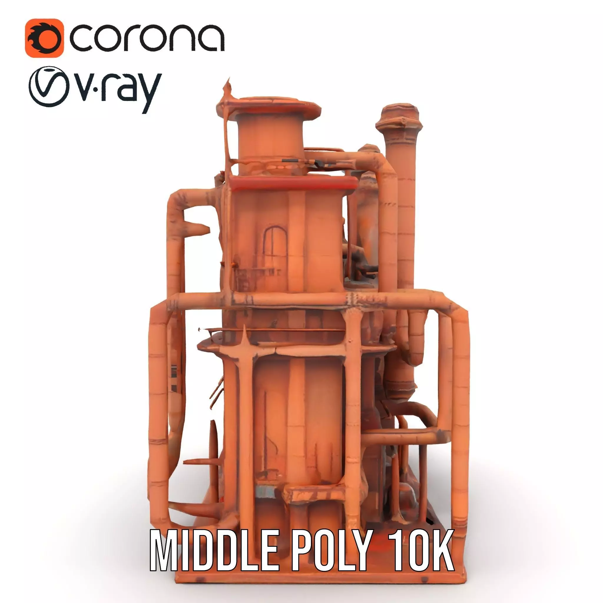 Rustic Factory Complex model pack Low-poly 3D model_27