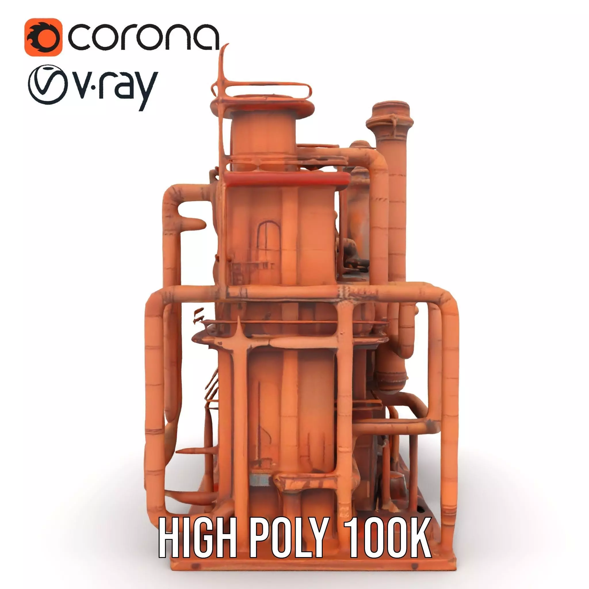 Rustic Factory Complex model pack Low-poly 3D model_20