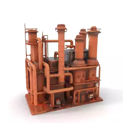 Rustic Factory Complex model pack Low-poly 3D model