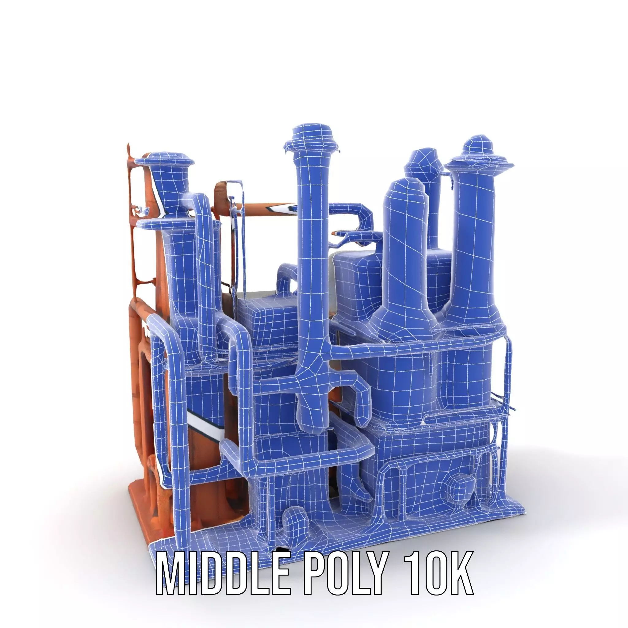 Rustic Factory Complex model pack Low-poly 3D model_29