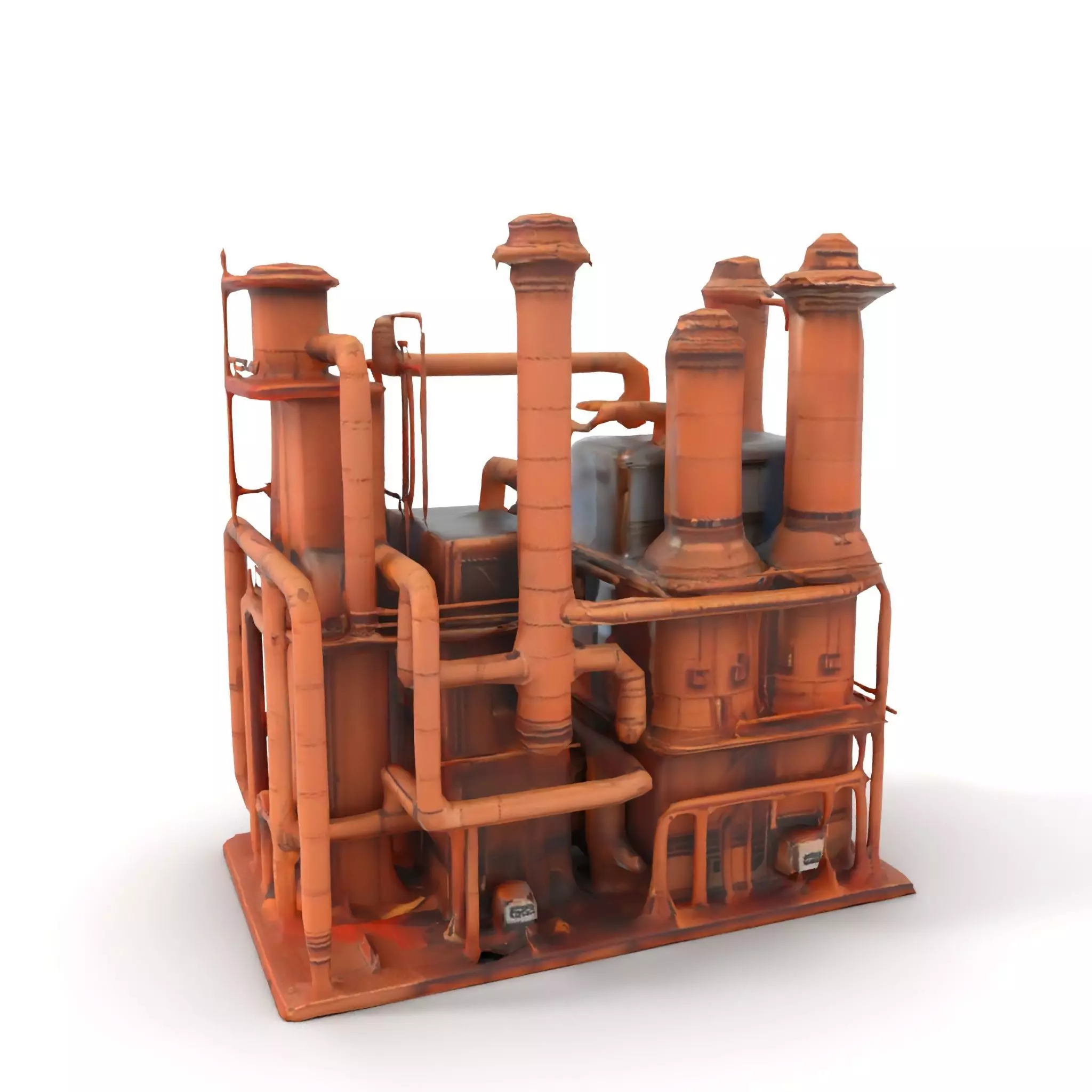 Rustic Factory Complex model pack Low-poly 3D model_13
