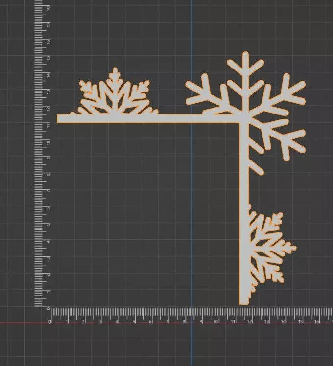 5 Christmas  Decorations Set - 3D Printable Door Edge Ornaments 3D print model_3
