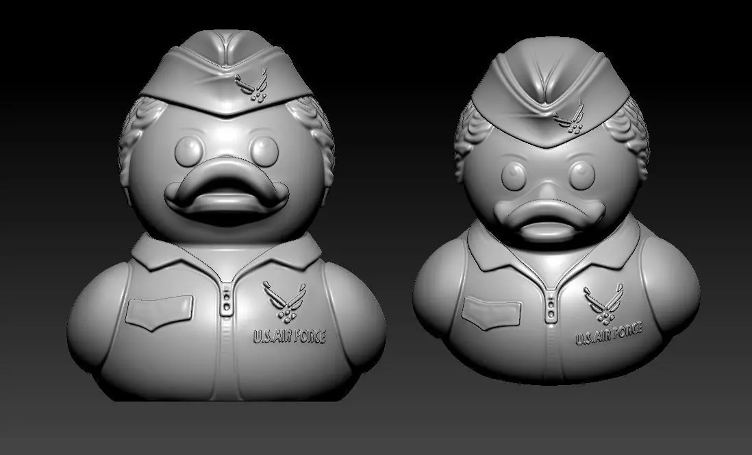 Rubber Duck - United States Air Force statue - 3D print 3D print model_3