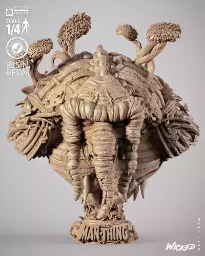 Wicked Marvel Man Thing Portrait Bust 