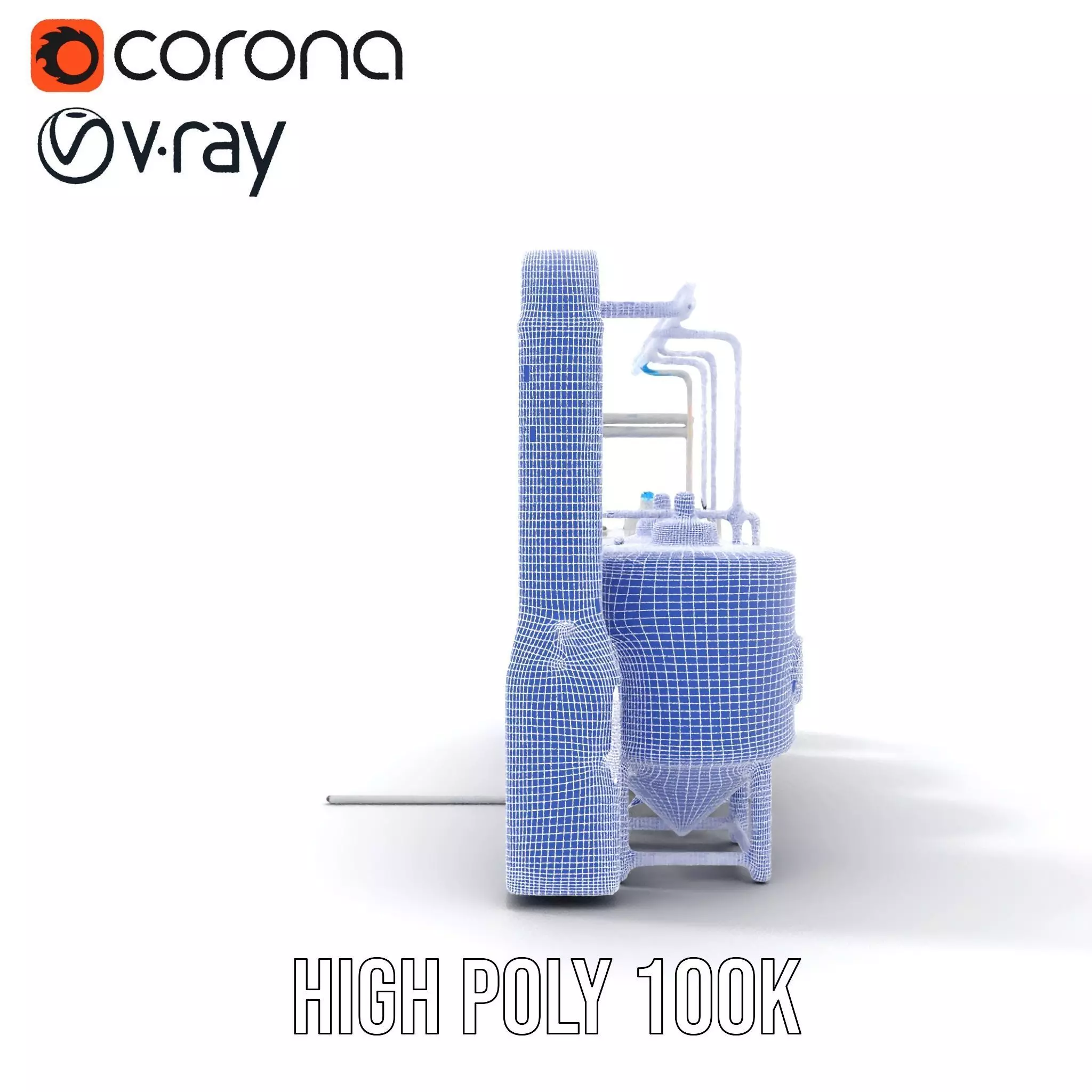 Stainless Steel Brewery Tanks model pack Low-poly 3D model_33