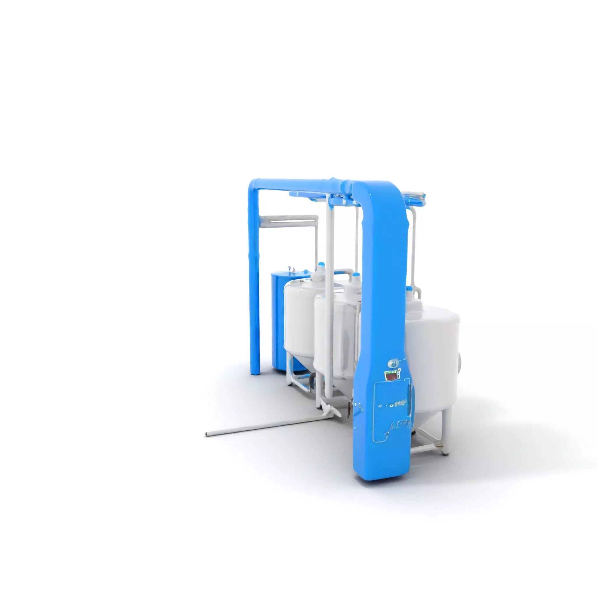 Stainless Steel Brewery Tanks model pack Low-poly 3D model_0