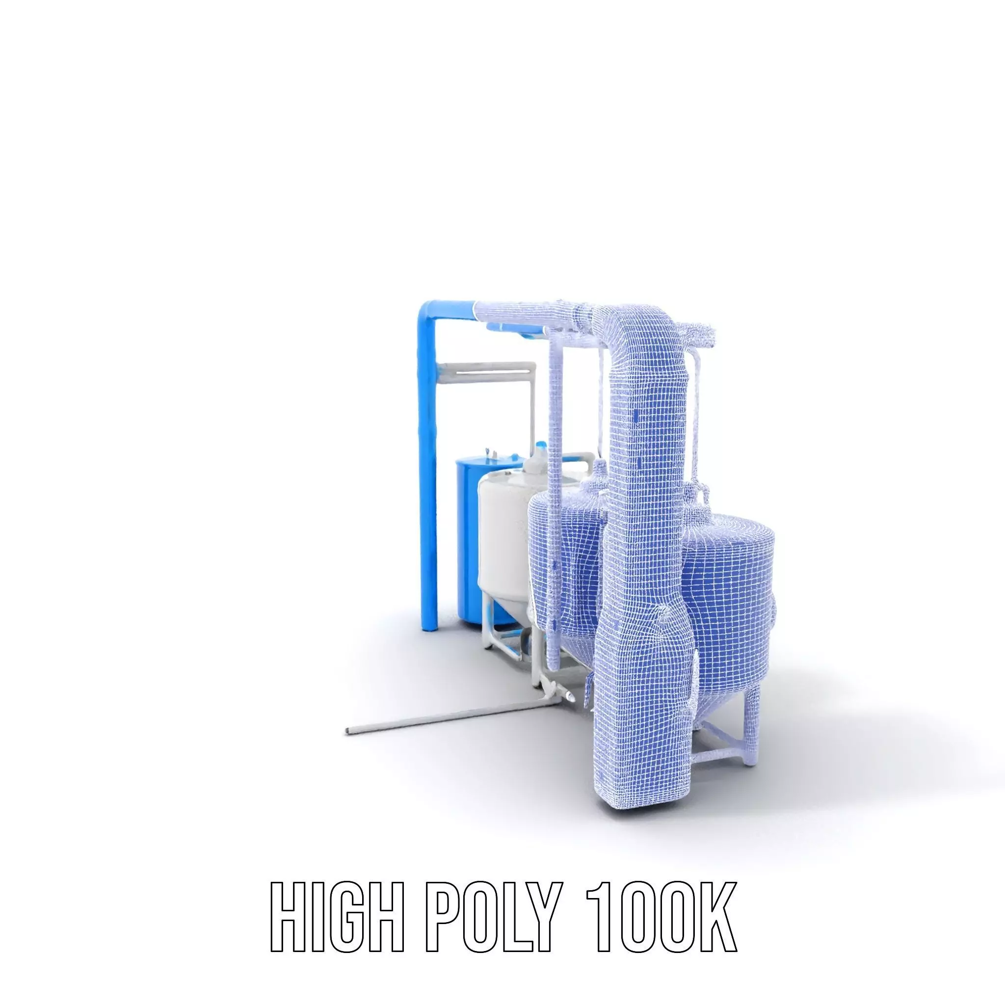 Stainless Steel Brewery Tanks model pack Low-poly 3D model_4