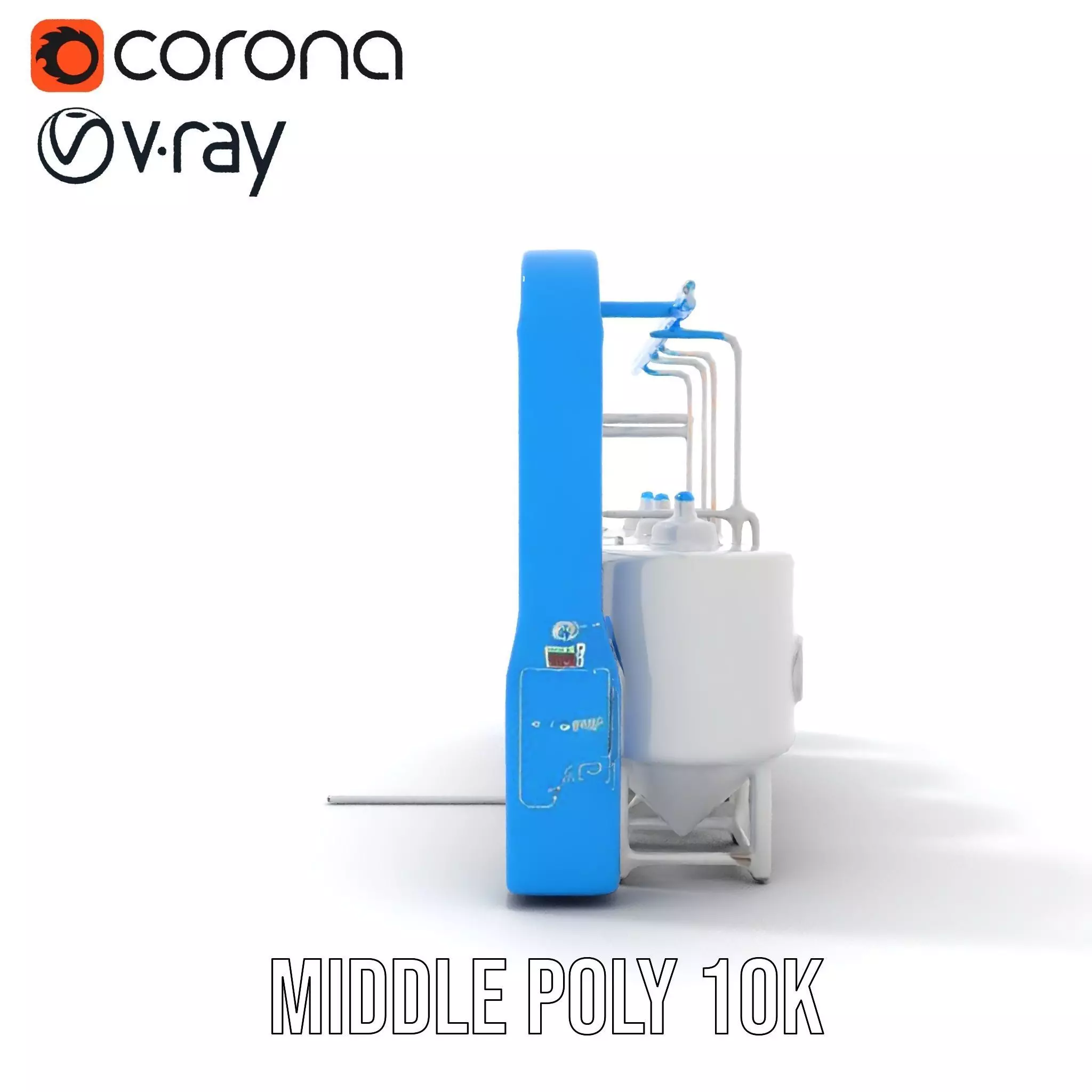 Stainless Steel Brewery Tanks model pack Low-poly 3D model_5