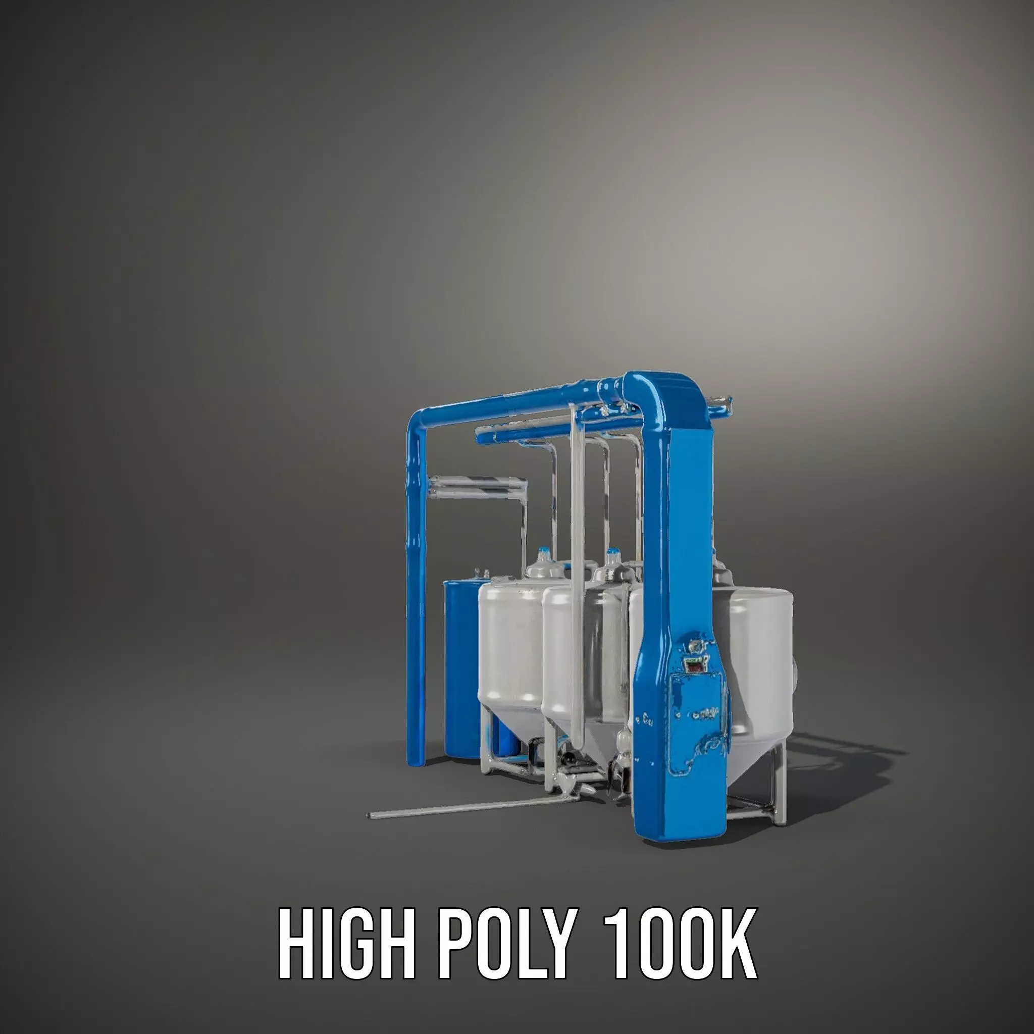 Stainless Steel Brewery Tanks model pack Low-poly 3D model_10