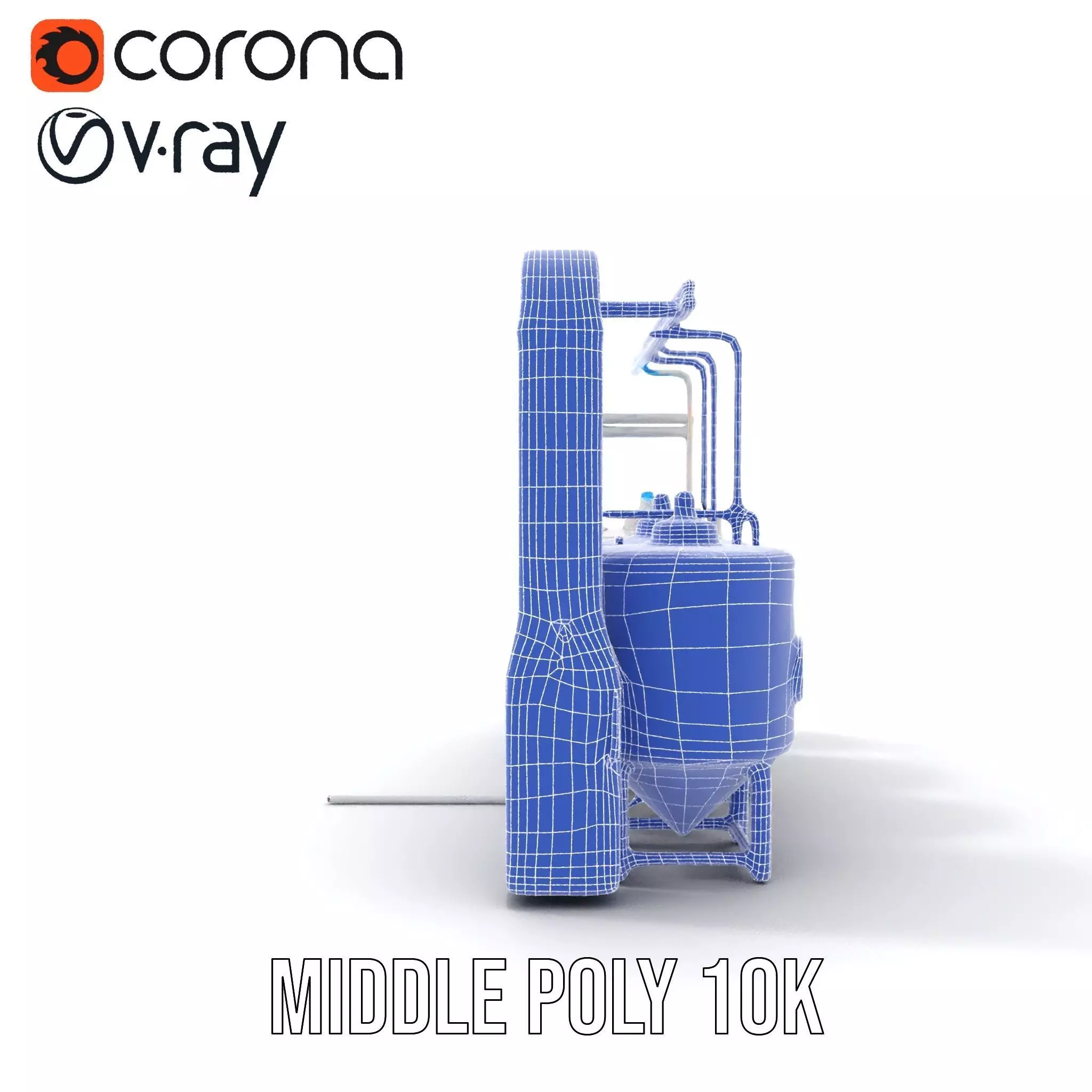 Stainless Steel Brewery Tanks model pack Low-poly 3D model_27