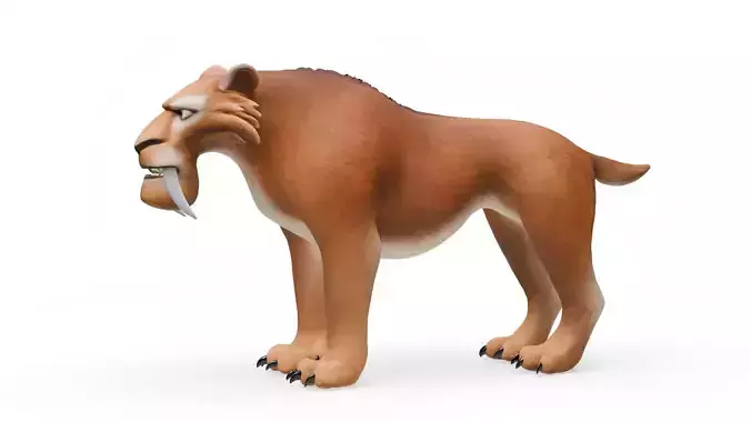 Diego - Ice Age Low-poly 3D model