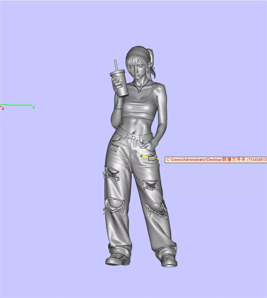 Milk Tea Girl 3D print model_1