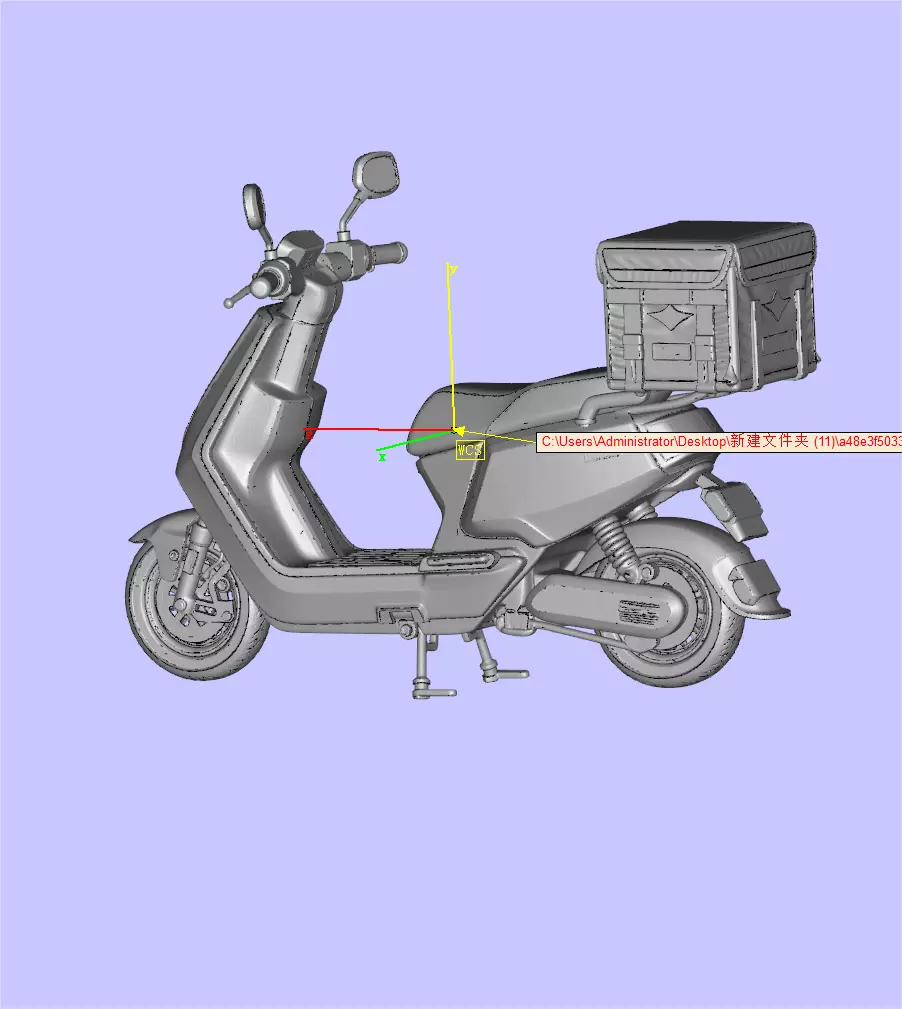 Delivery motorcycle 3D print model