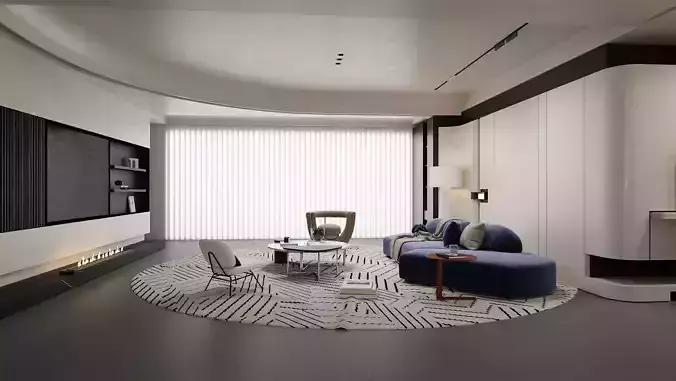 Contemporary Minimalist Lounge