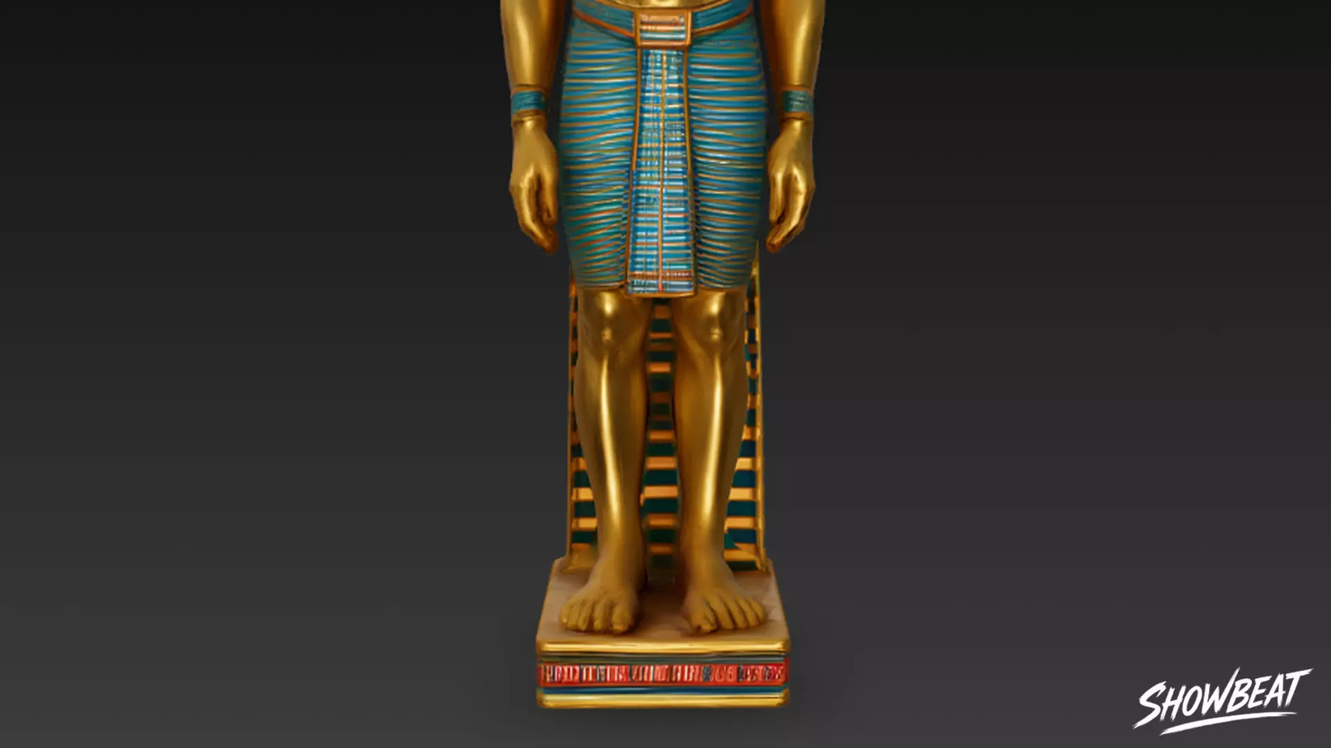 Osiris Statue Low-poly 3D model_5