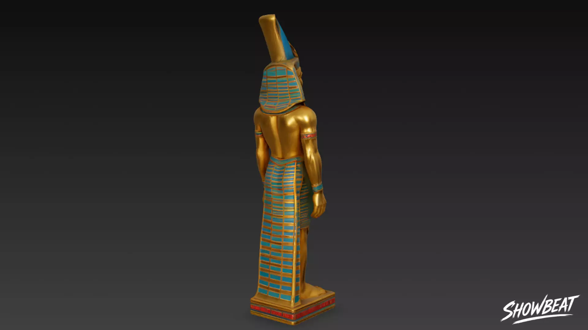 Osiris Statue Low-poly 3D model_2