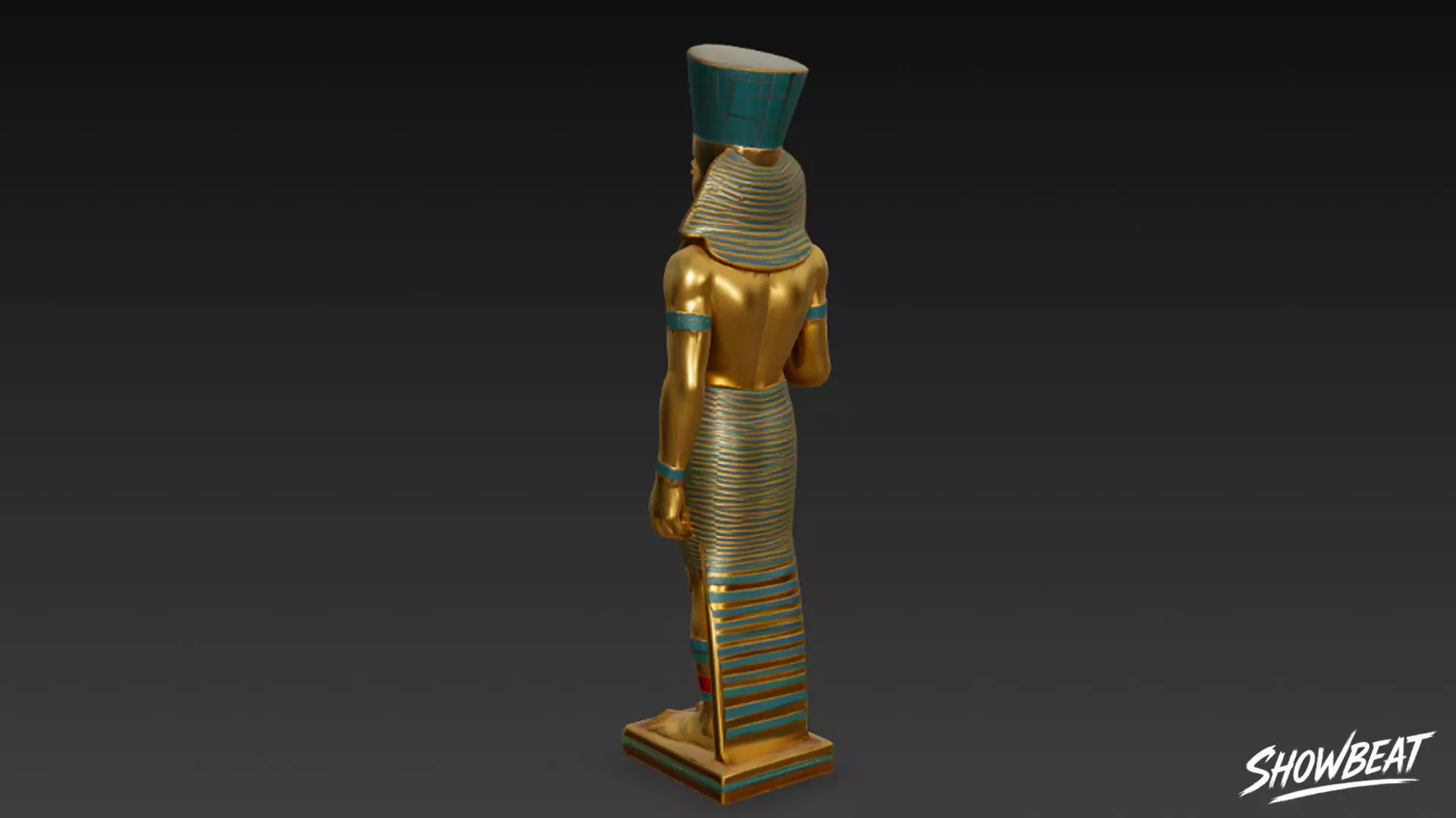 Pharaoh Amenhotep Statue Low-poly 3D model_2