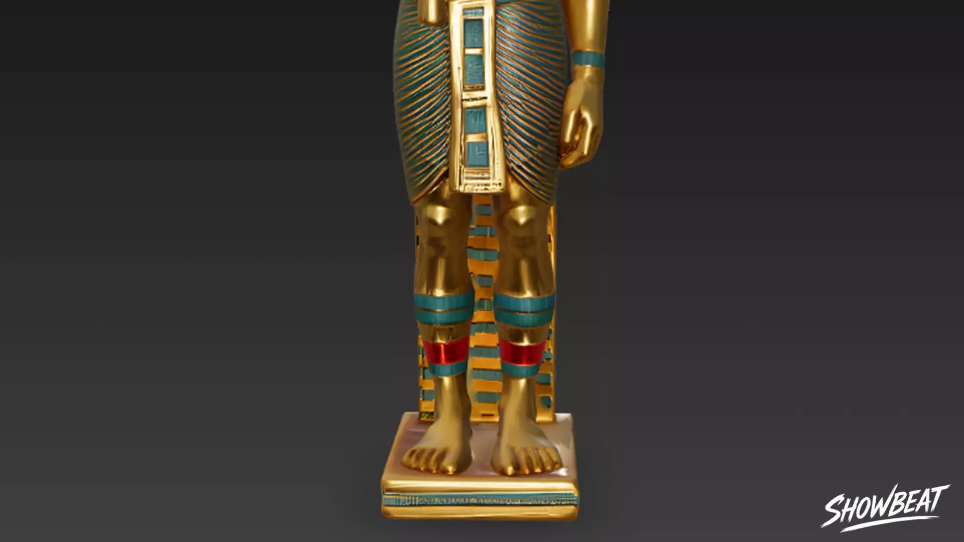 Pharaoh Amenhotep Statue Low-poly 3D model_6