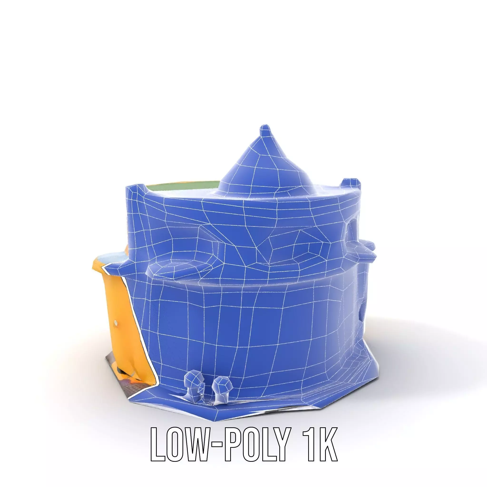 Vibrant Yellow Shopfront model pack Low-poly 3D model_23